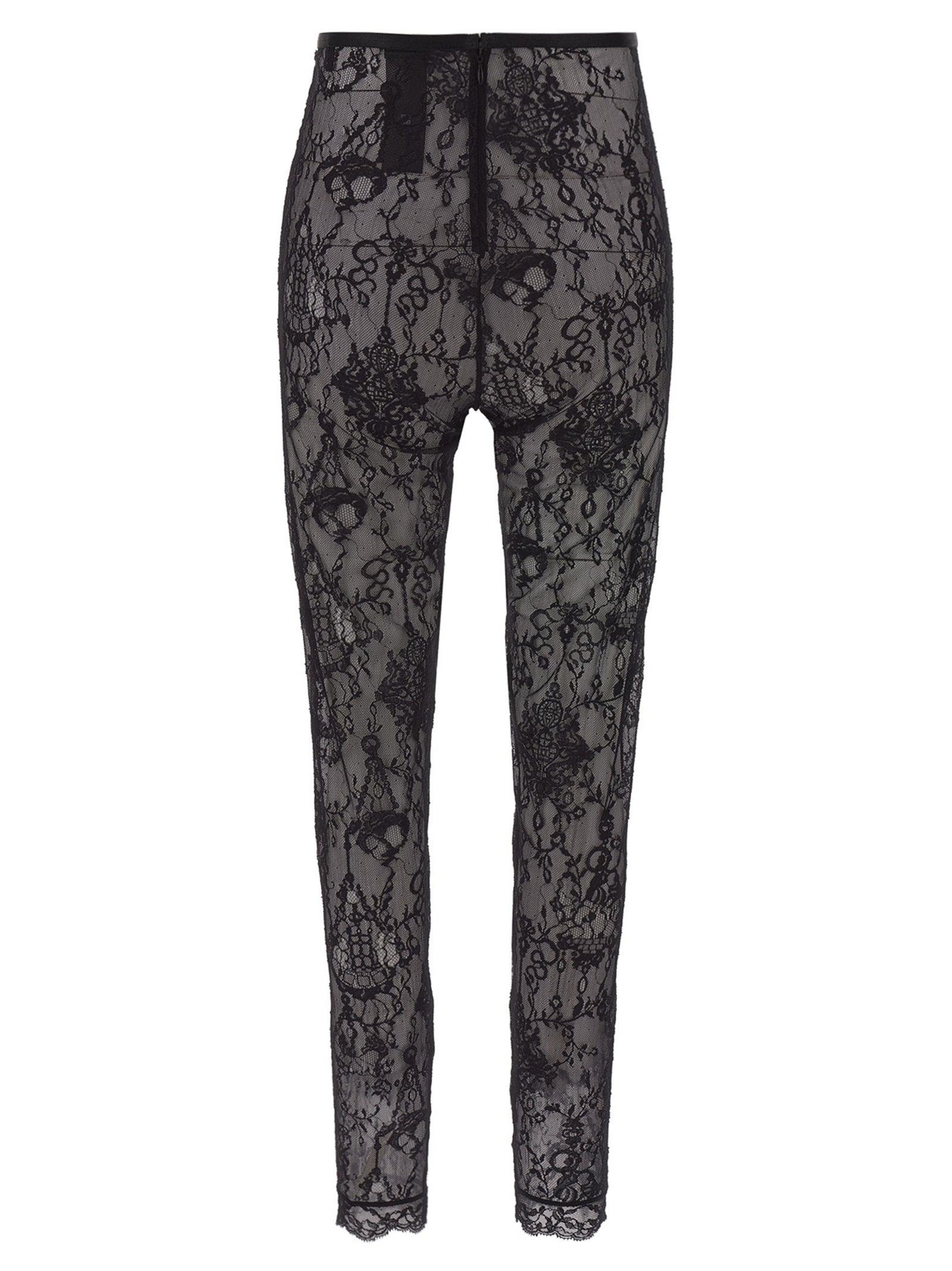 パンツ GIVENCHY Lace chandelier leggings Black Leggings in chandelier lace GIVENCHY - Nugnes1920