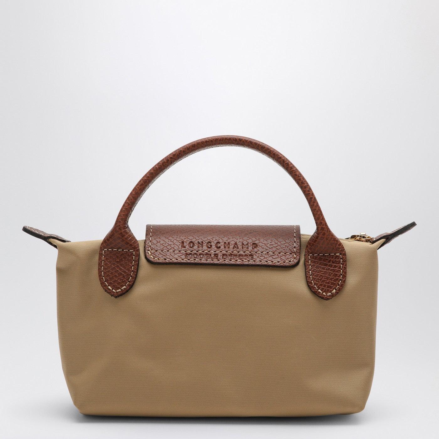 Longchamp Le Pliage Original Fawn-Coloured Clutch Bag in