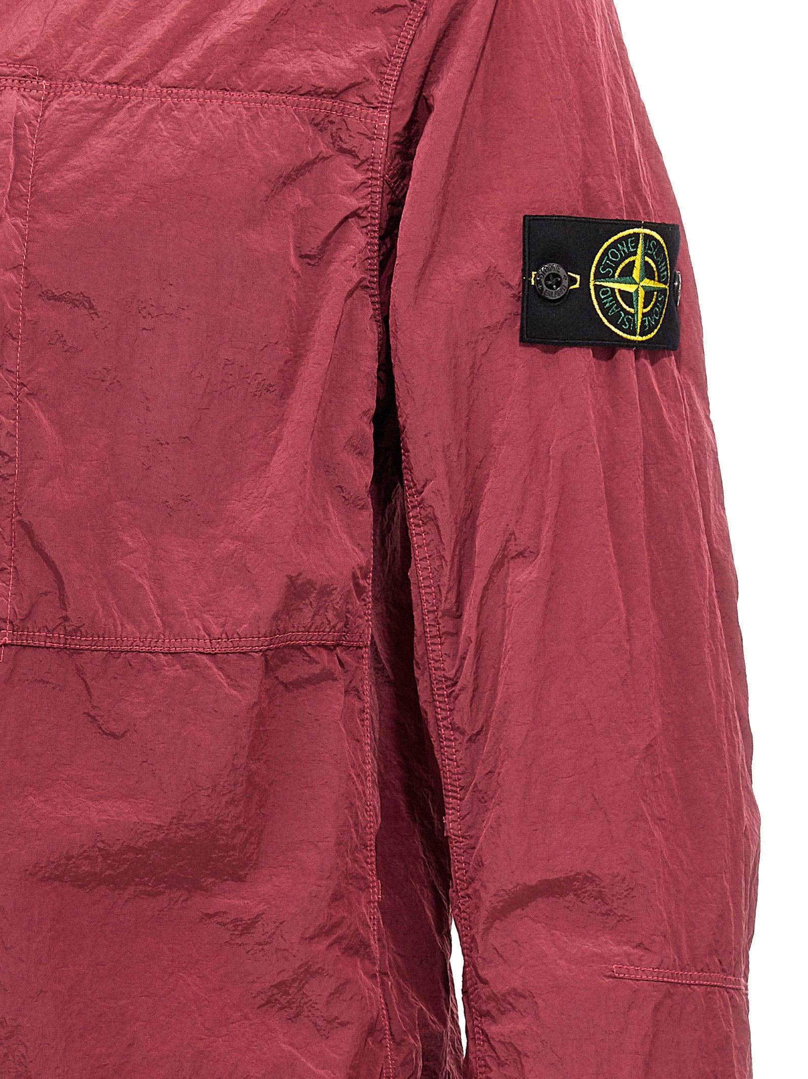 Nylon Metal Red Over Shirt Stone Island Metal Nylon Overshirt In