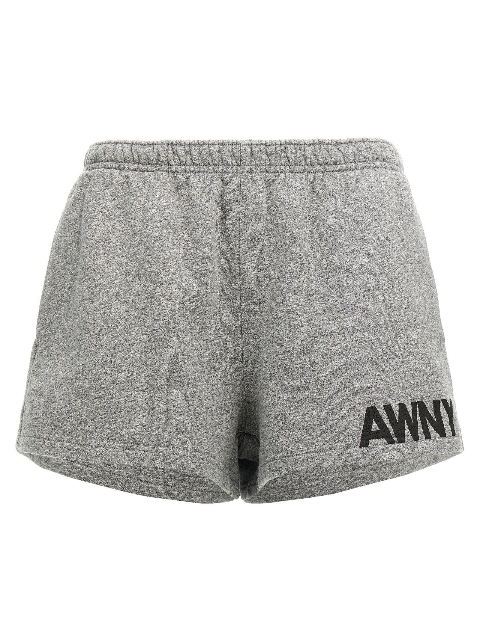 【関税&送料込】Alexanderwang.T Shorts With Logo BITE LOGO SHORT IN DEEP BLUE DENIM in DEEP BLUE/WHITE