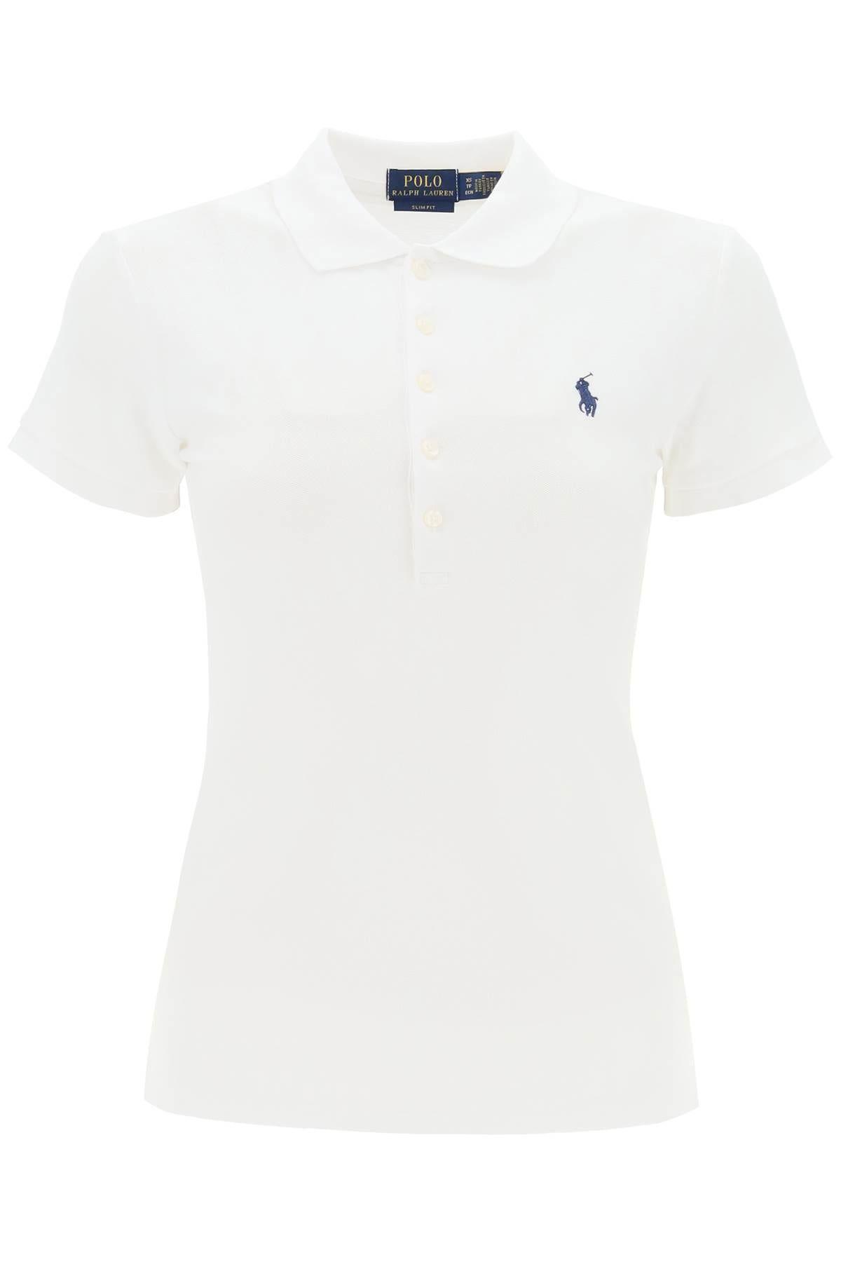 Polo Ralph Lauren Slim Fit Polo Shirt in White | Lyst
