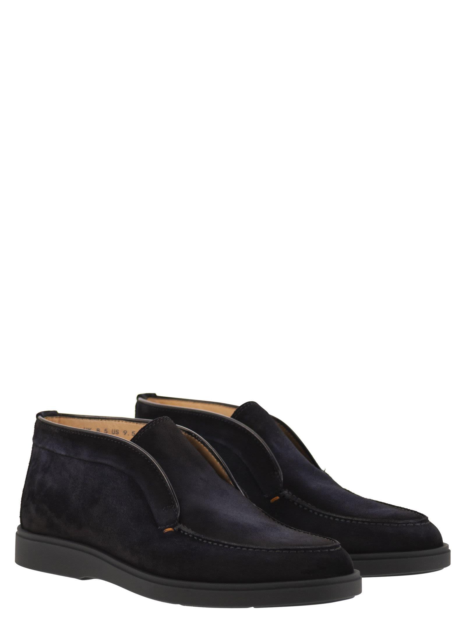 ショートブーツ・ブーティ Santoni Slip-On Desert Boots In Suede And Shearling R04389190_GREY_M?dpr=on,2