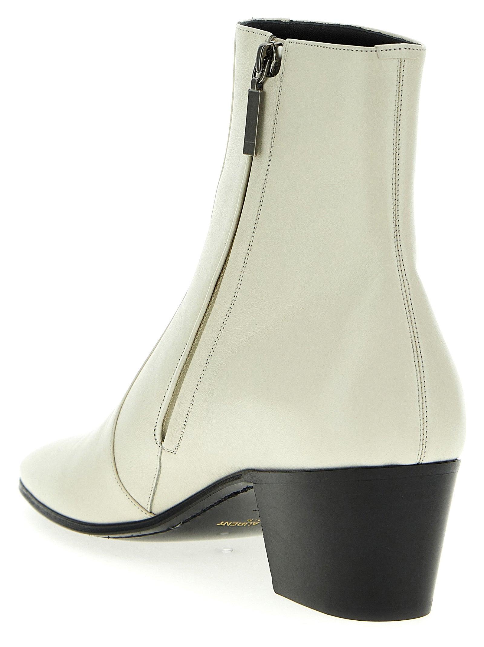 Saint Laurent Vassili Boots, Ankle Boots in White for Men | Lyst