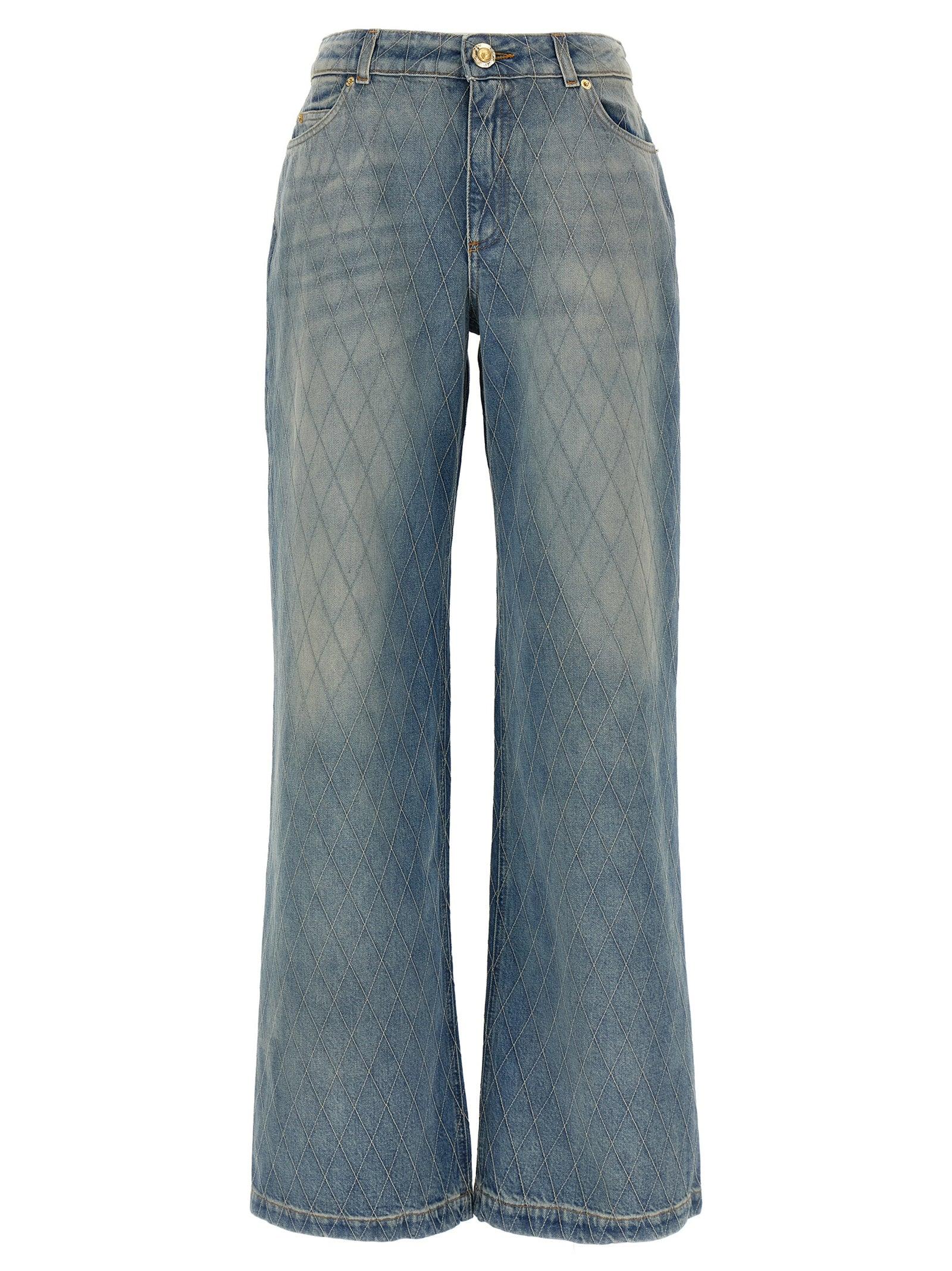 デニム・ジーパン BALMAIN Women Denim Pants DF2PD005 KH69 GFM BEIGE BROWN Women's Balmain Jeans & Denim | Nordstrom