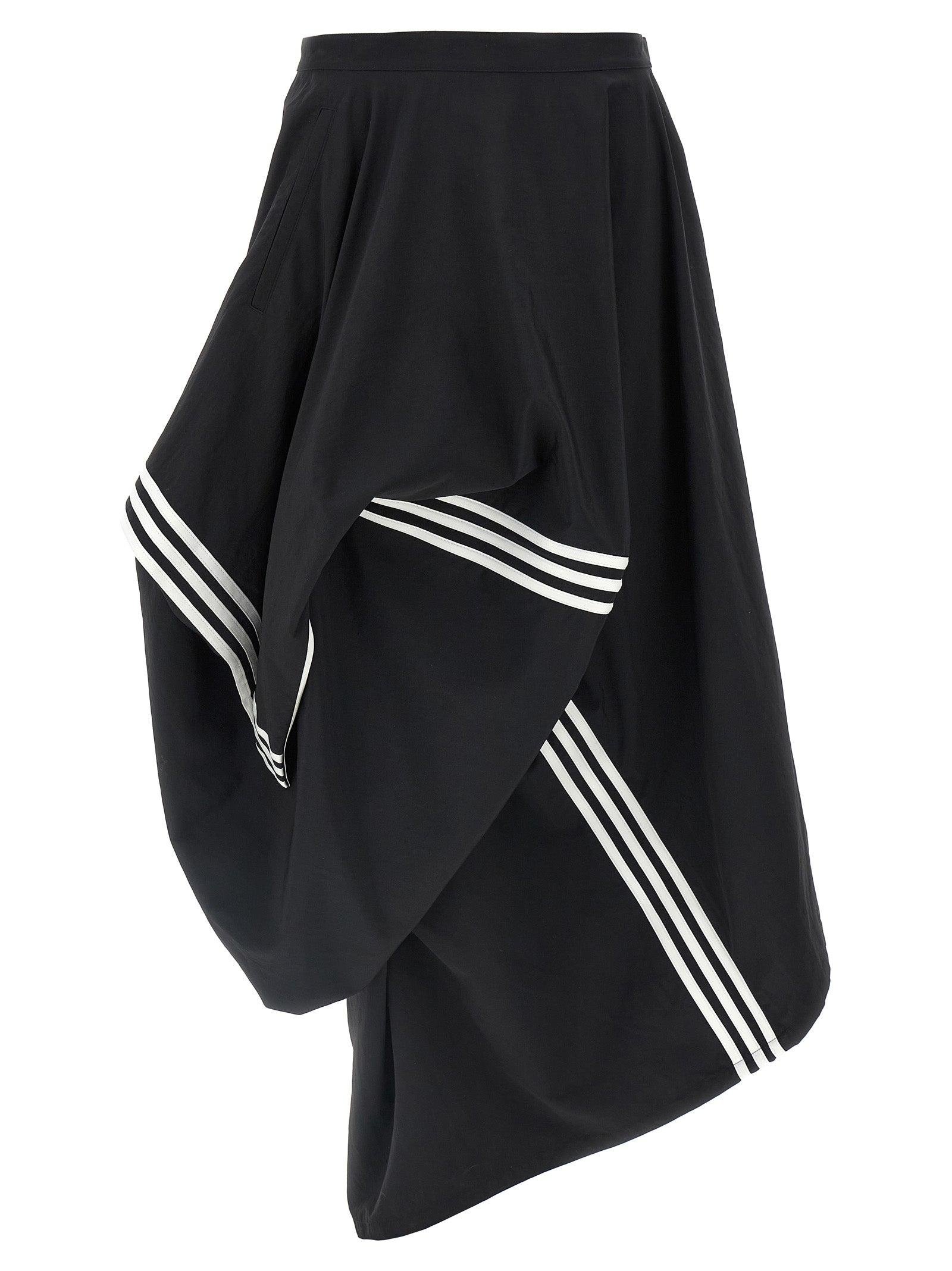 スカート Y-3 'Y-3 3-Stripes' skirt Black adidas Y-3 Yohji Yamamoto Black Long Maxi Divided Skirt