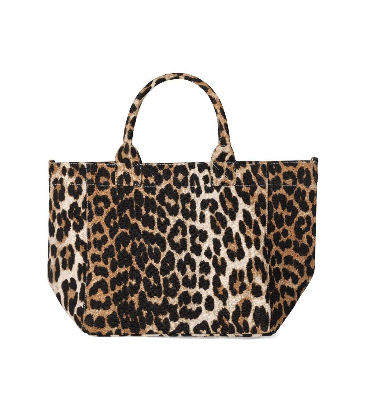 トートバッグ Ganni Large Easy Shopper Pocket Animal Print ganni3231424aec_1749078016916_