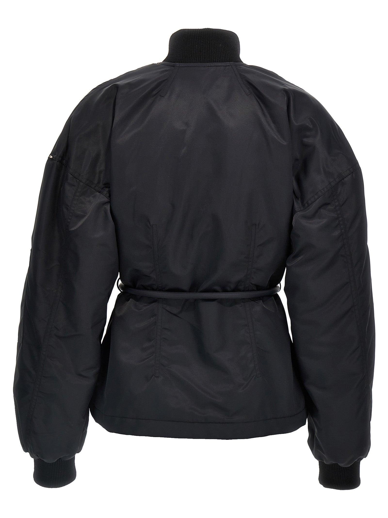 【送料&関税込】SportMax Zebu Bomber Jacket Short padded bomber jacket, black | Sportmax