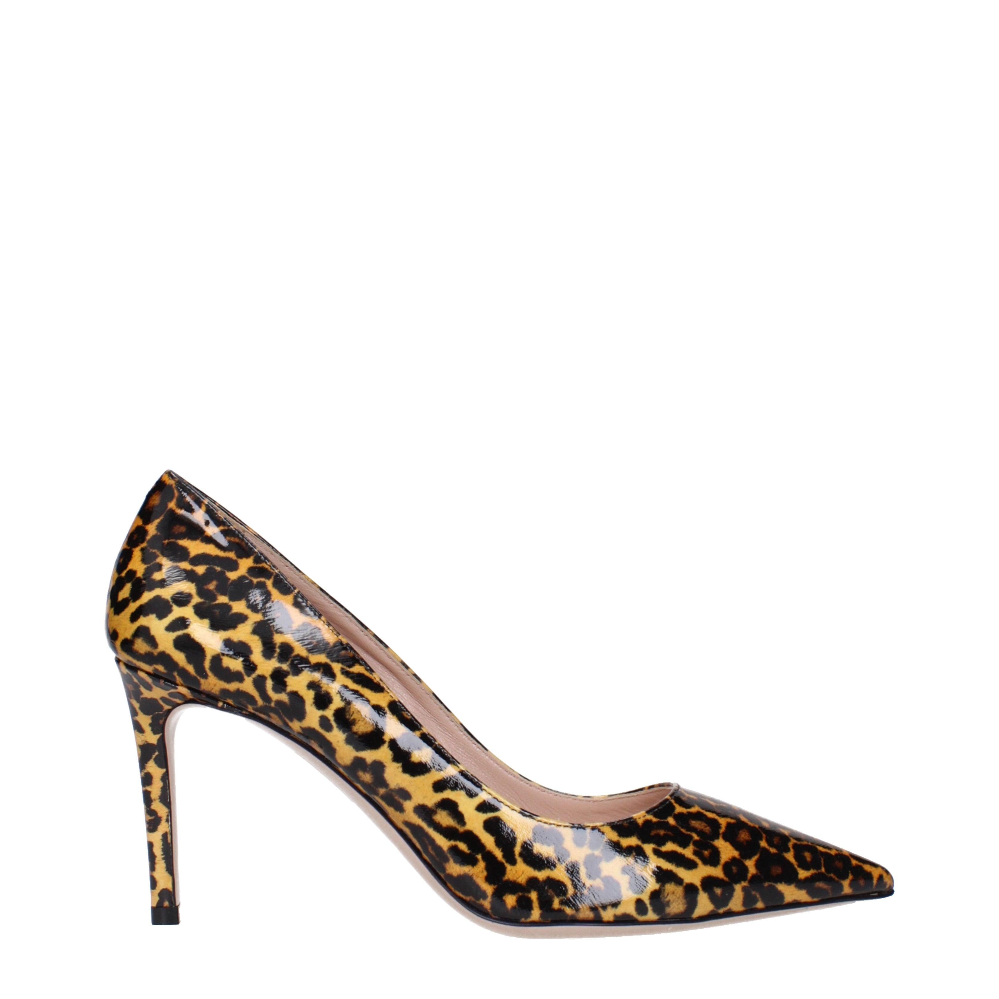 パンプス Miu Miu Gold Leather Pumps MIU MIU Platinum + Gold 100% Patent Leather 4.75