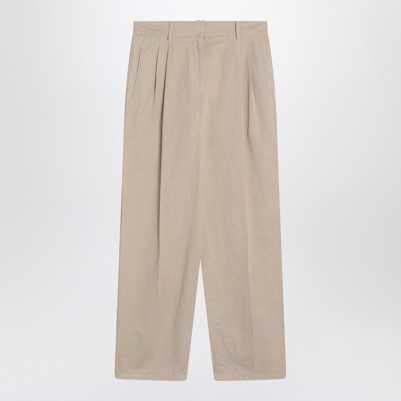 パンツ The Row Lilas Light Khaki Cotton And Linen Trousers THE ROW | Lilas Cotton Linen Pants | Women | Lane Crawford