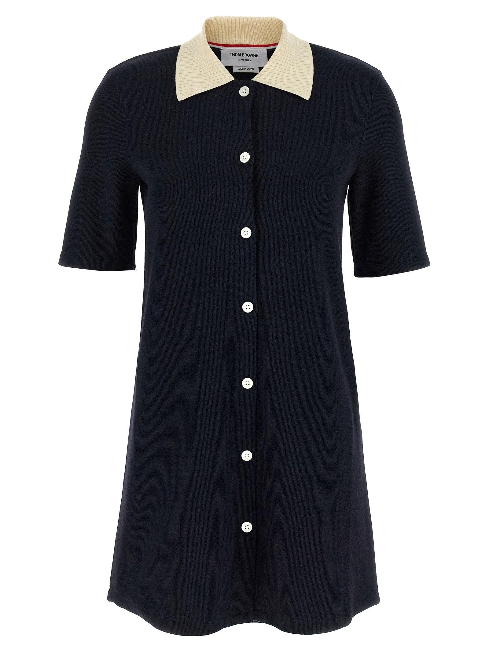 ワンピース THOM BROWNE SS23 Striped shirt dress (FDSD95CF0272 996) Stripe Poplin Maxi Shirtdress | Thom Browne