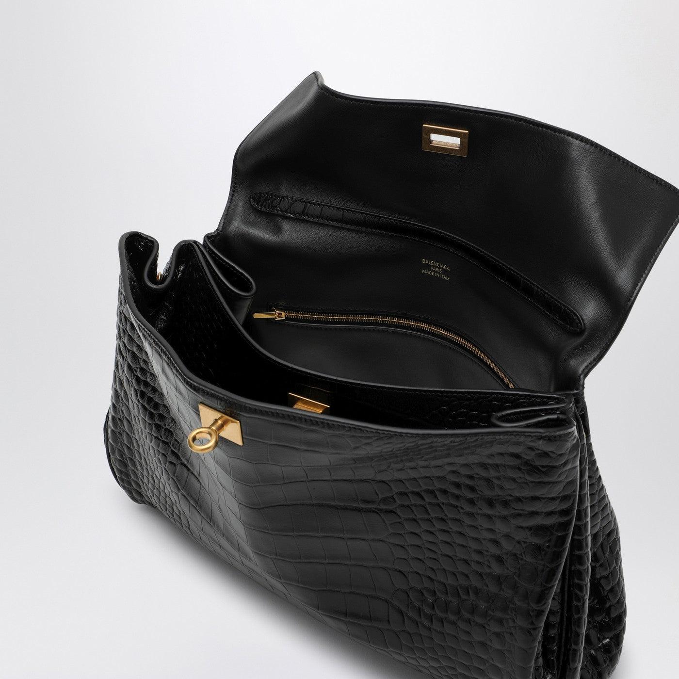 ショルダーバッグ・ポシェット BALENCIAGA COCCO-PRINT BLACK CALFSKIN MEDIUM RODEO BAG Balenciaga Cocco Print Calfskin Medium Rodeo Bag in Black | Lyst
