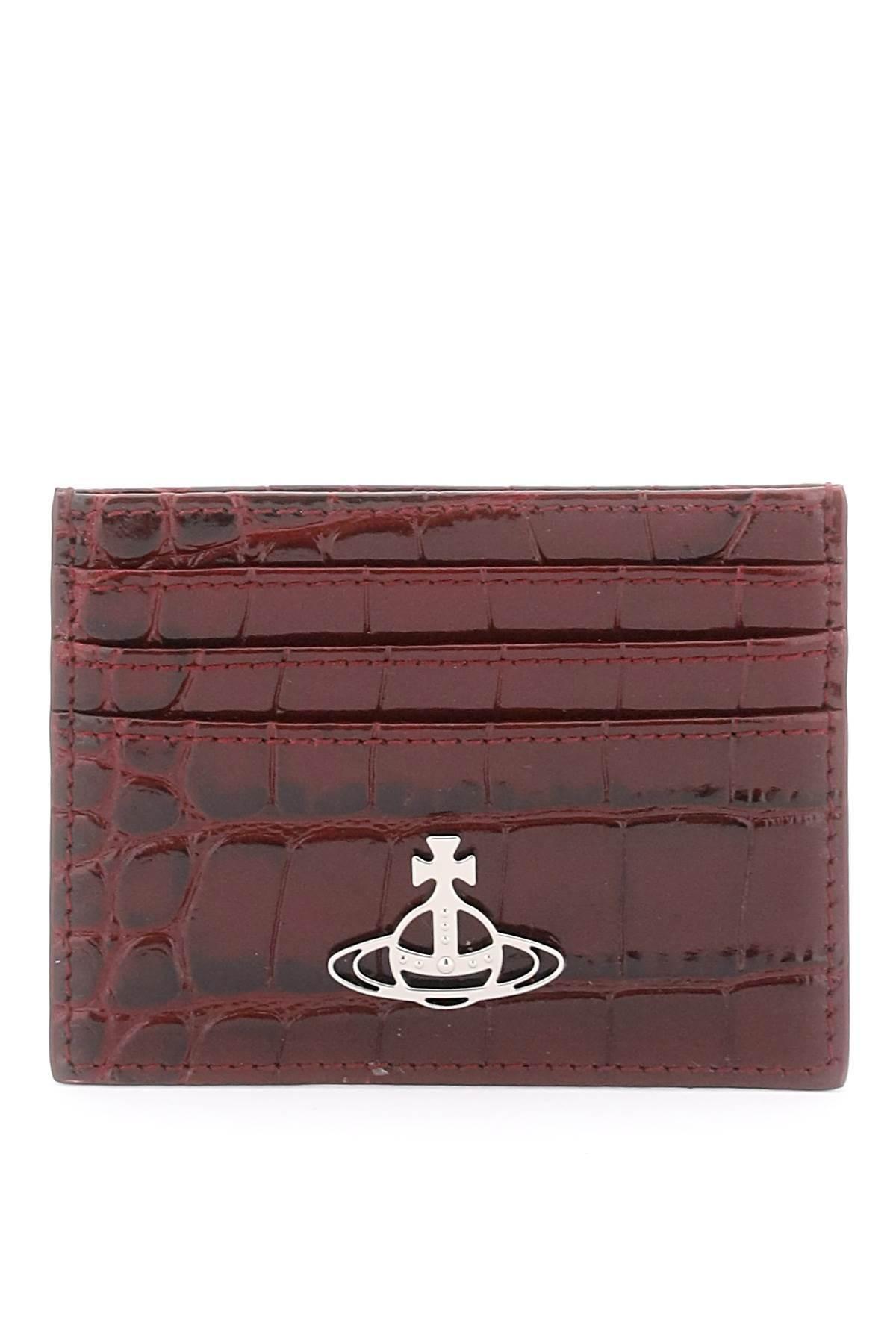 Vivienne Westwood★ORB CROCODILE CARD HOLDER Vivienne Westwood Crocodile Card Holder in Purple | Lyst
