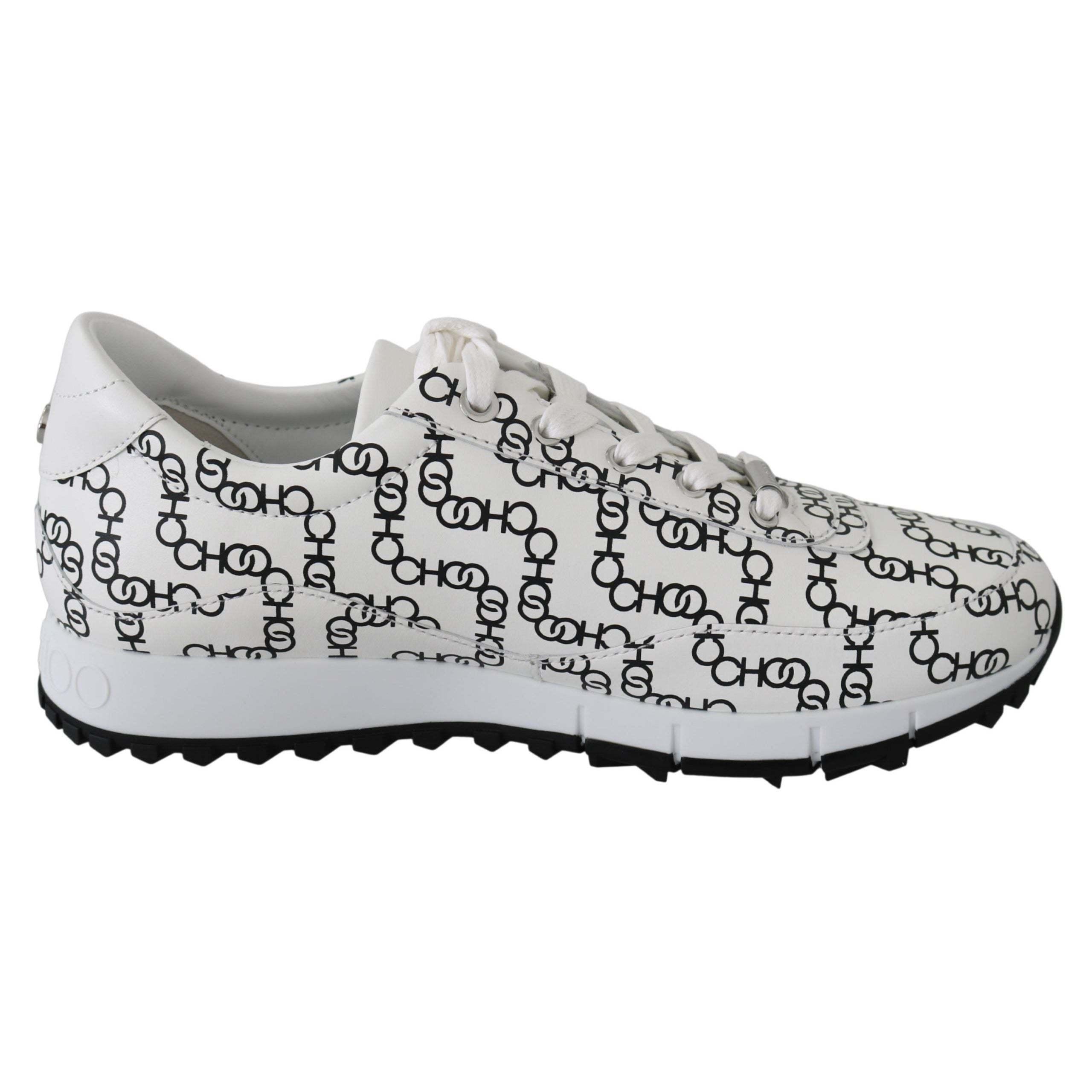 Monza White/black Leather Sneakers