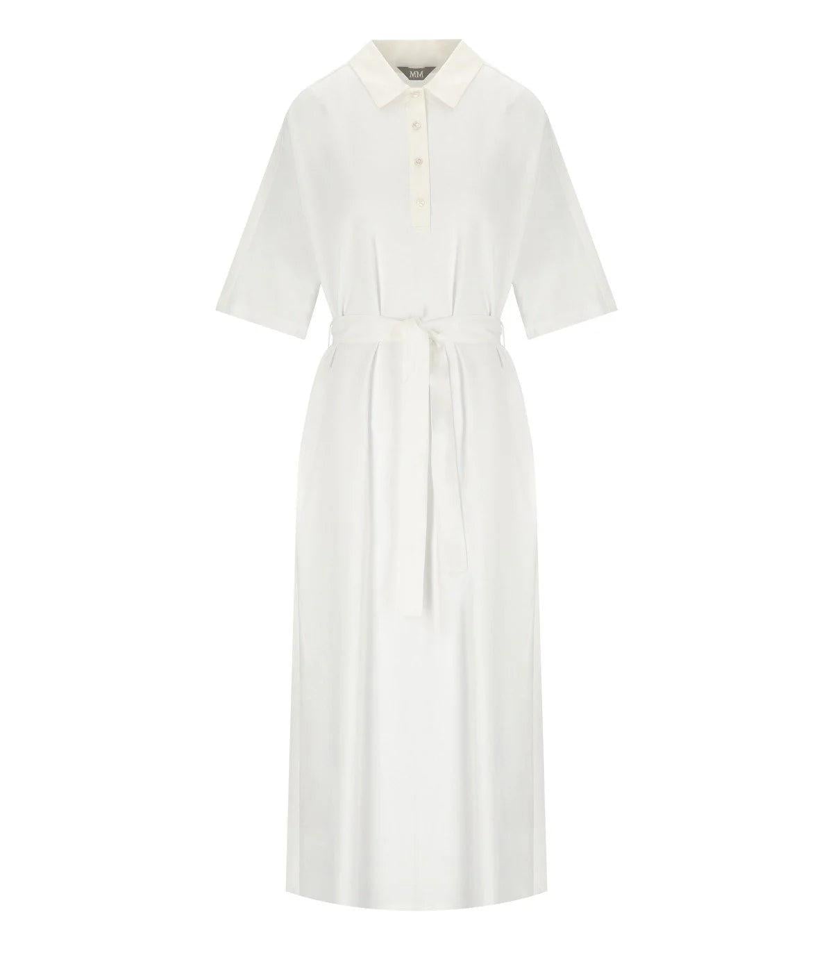 maxmara white backless dress Long Cotton Poplin Dress MaxMara / White