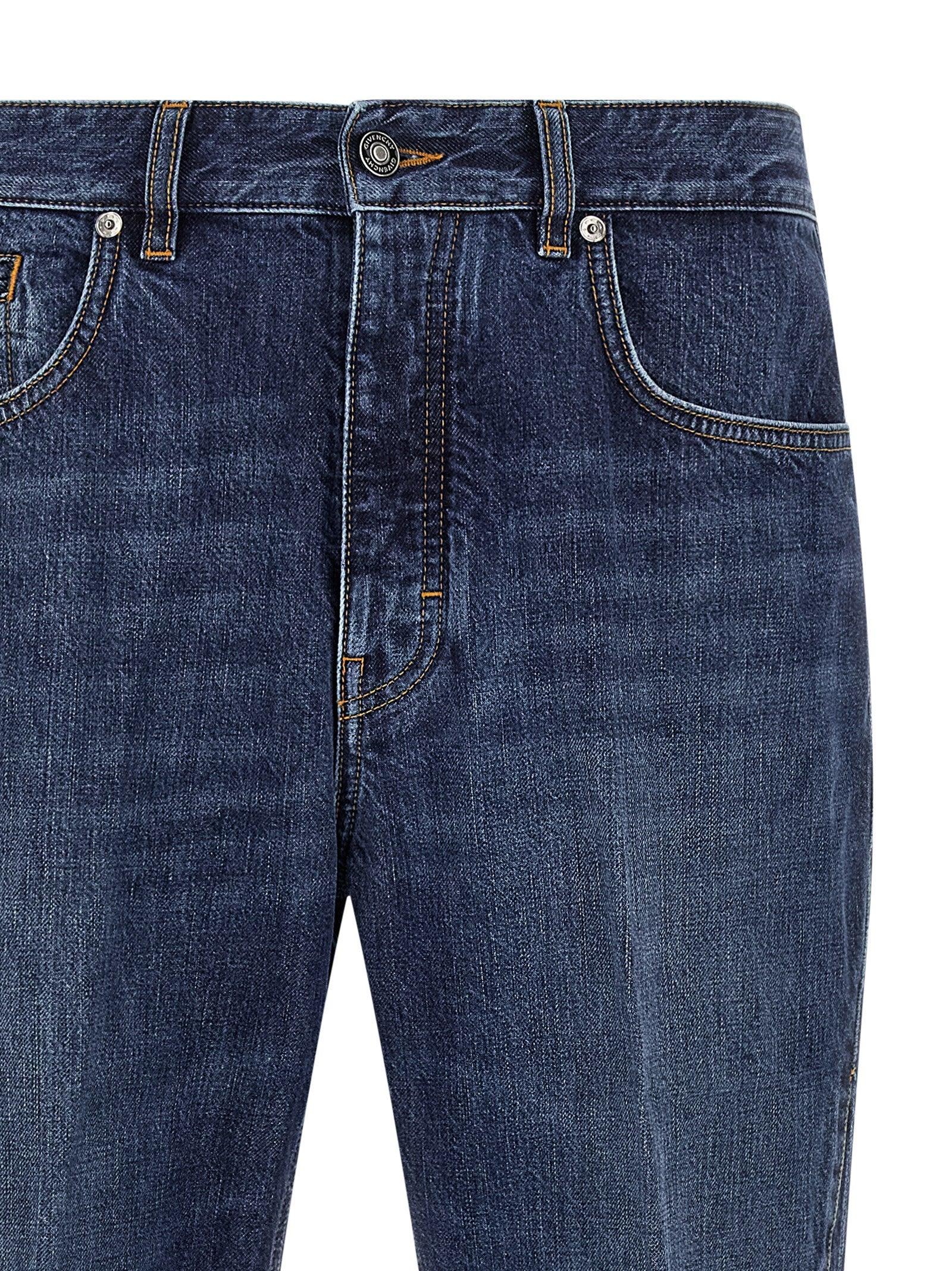 ジバンシィ Givenchy Monogram Denim Jeans GIVENCHY | LOOSE FIT JEANS IN MONOGRAM 72 DENIM WITH SEQUINS
