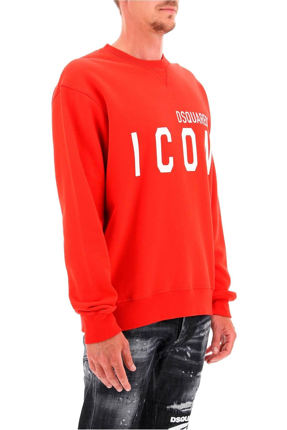 DSquared² Icon Logo Sweatshirt in Red for Men