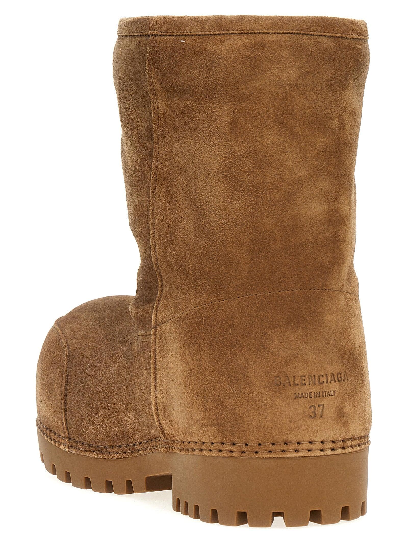 Balenciaga 'Alaska Fur' Boots in Brown | Lyst Canada