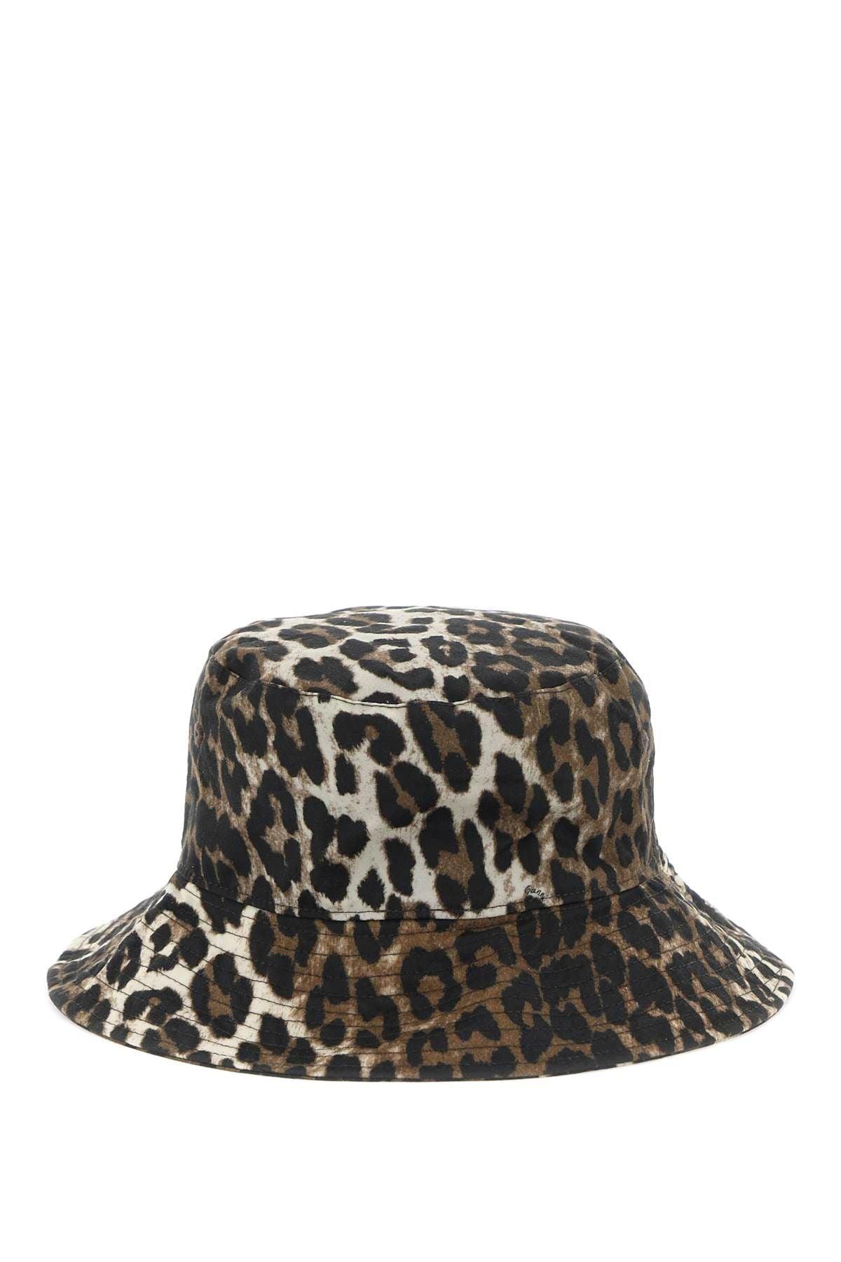 BARBOUR X GANNI Waxed Leopard Bucket Hat in Green | Lyst