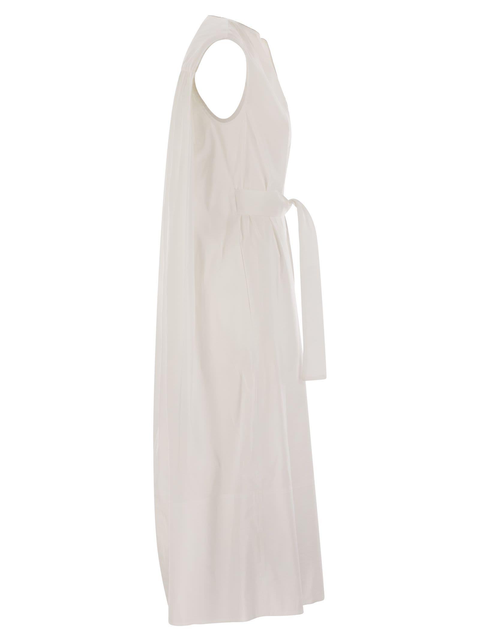 パーティードレス FABIANA FILIPPI Cotton-blend dress with diamond thread Fabiana Filippi Cotton Blend Dress With Diamond Thread in
