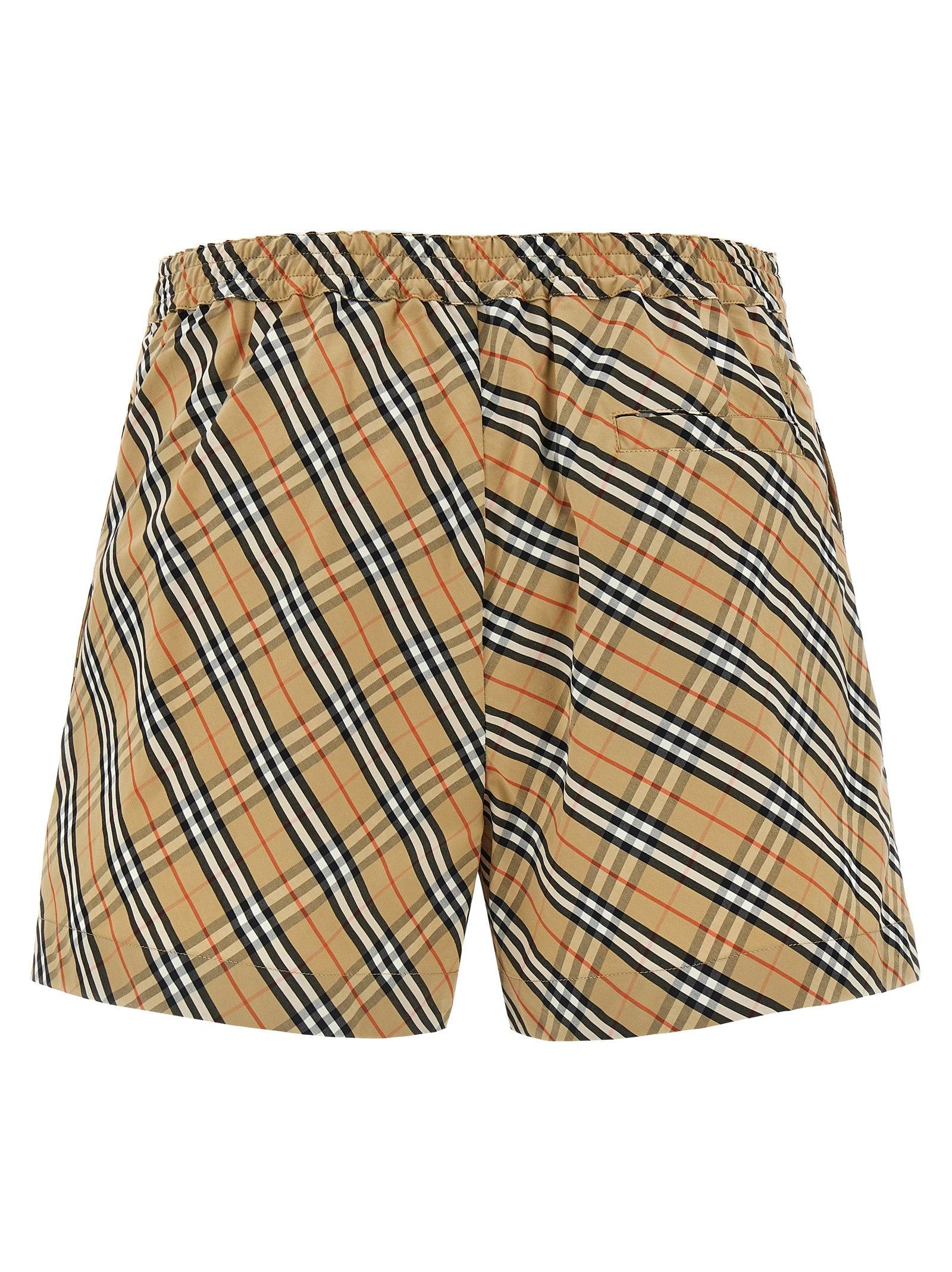 ショートパンツ BURBERRY 'Check' shorts Multicolor Burberry 'Check' Shorts in Natural | Lyst