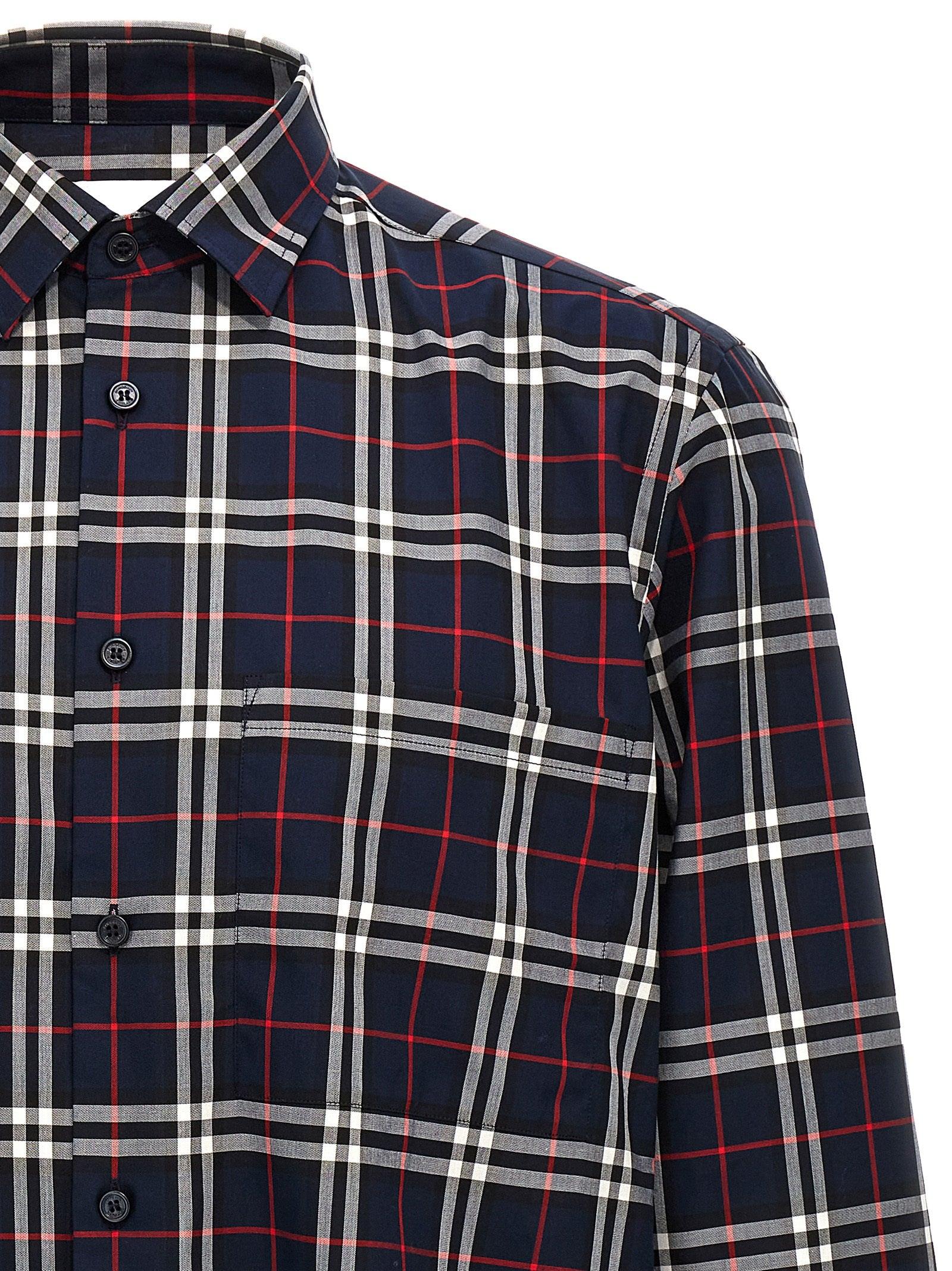 Burberry Alexander Plaid Regular Fit Shirt in Blue for Men Lyst