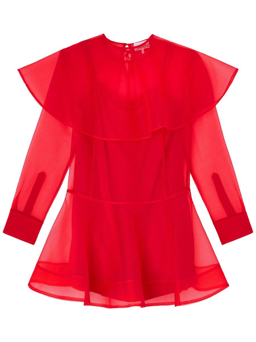 ganni peplum dress Isoli Crewneck Peplum Mini Dress