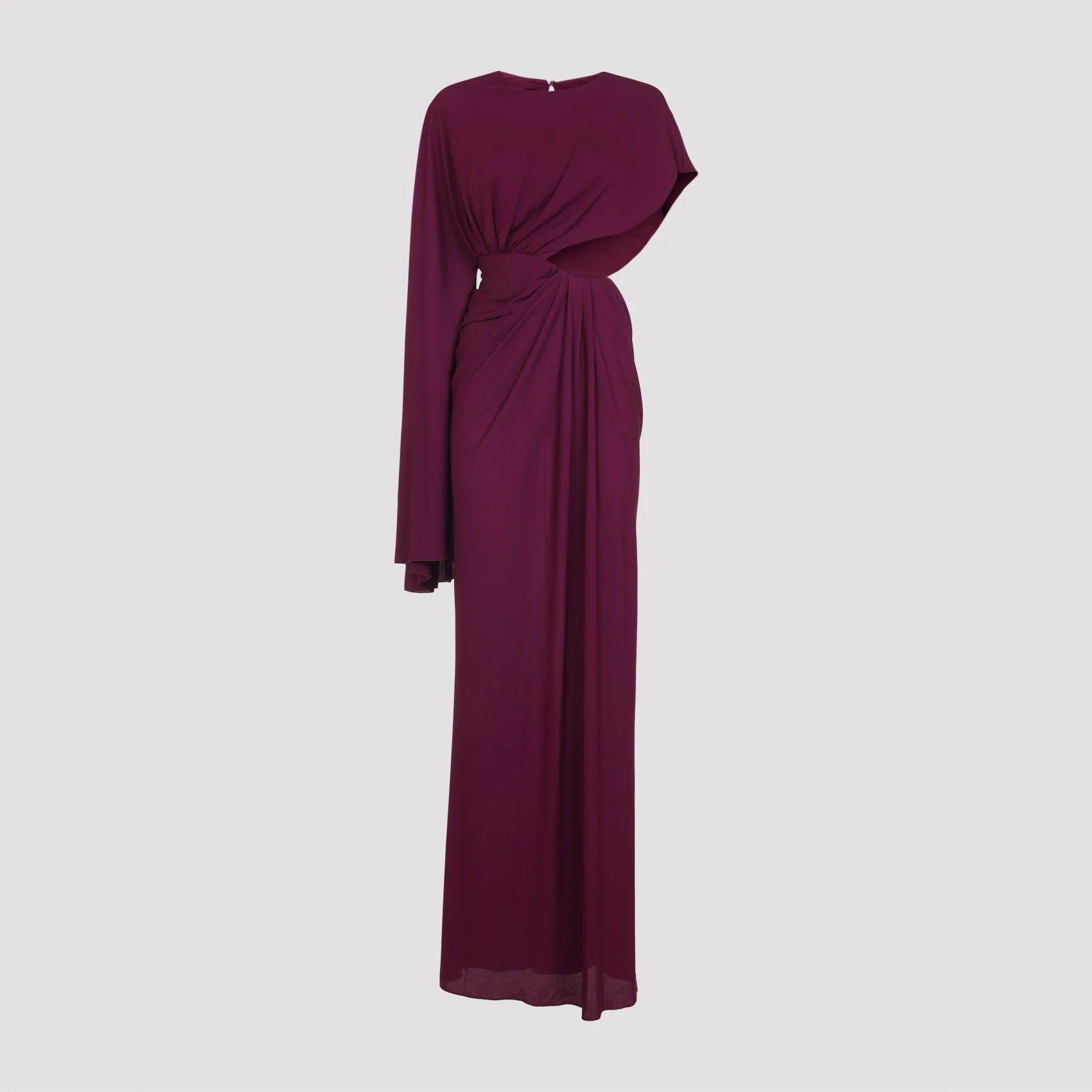 strapless open back dress Chic Hot Pink Homecoming Dress with Long Sleeves,Hot Pink Cocktail Dre –  Simplepromdress main image 1