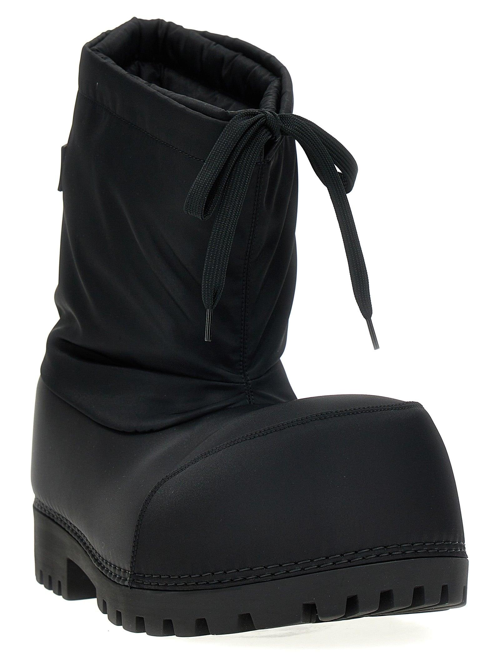 25SS new/BALENCIAGA Alaskaムートンブーツ Boots Black BALENCIAGA Alaska スエードブーツ ムートンライニング | NET-A