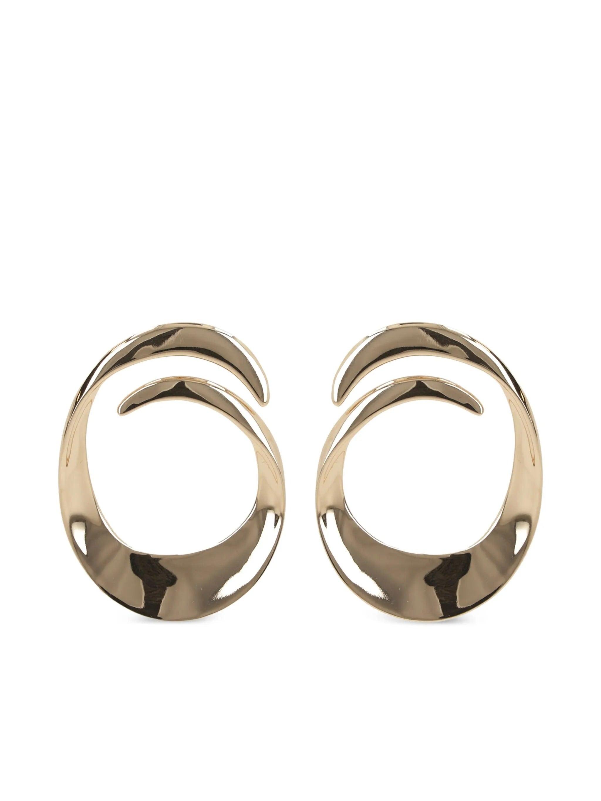 Self-Portrait Tone Brass Earrings in Metallic | Lyst