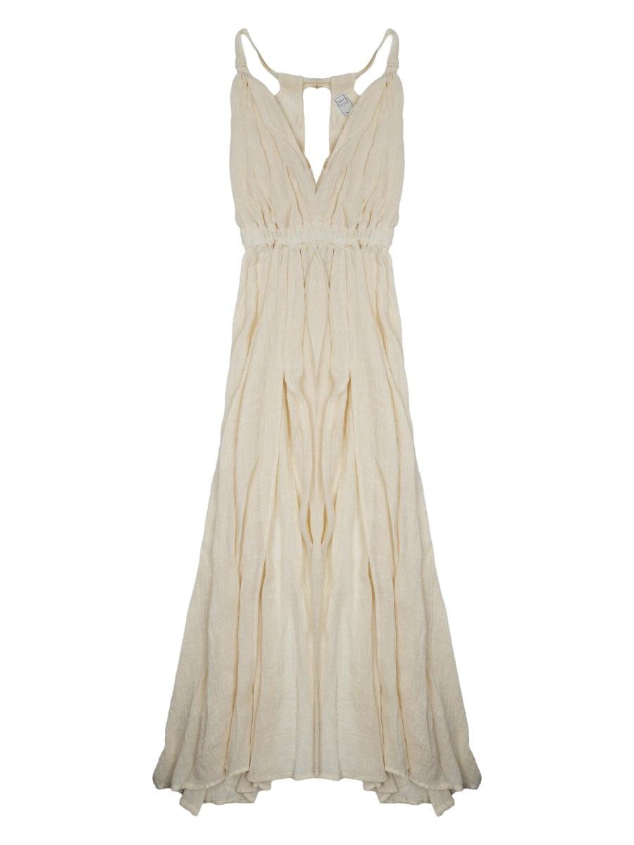 m&s linen dresses Loose Linen Dress with Pockets 