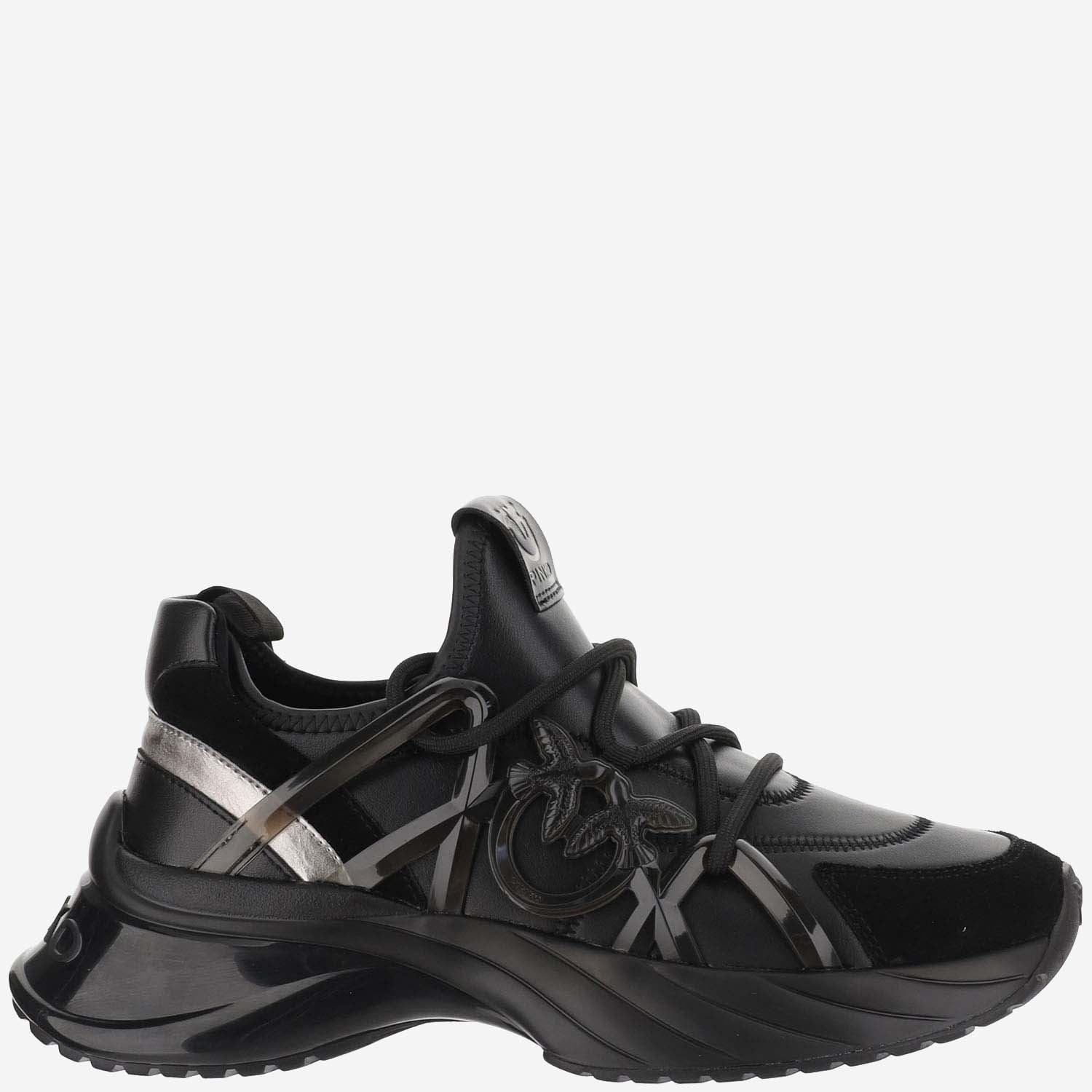 VIP【関税送料無料】希少 PINKO LEATHER ARIEL SNEAKERS Ariel lace-up sneakers with rhinestones PINKO → Shop Online