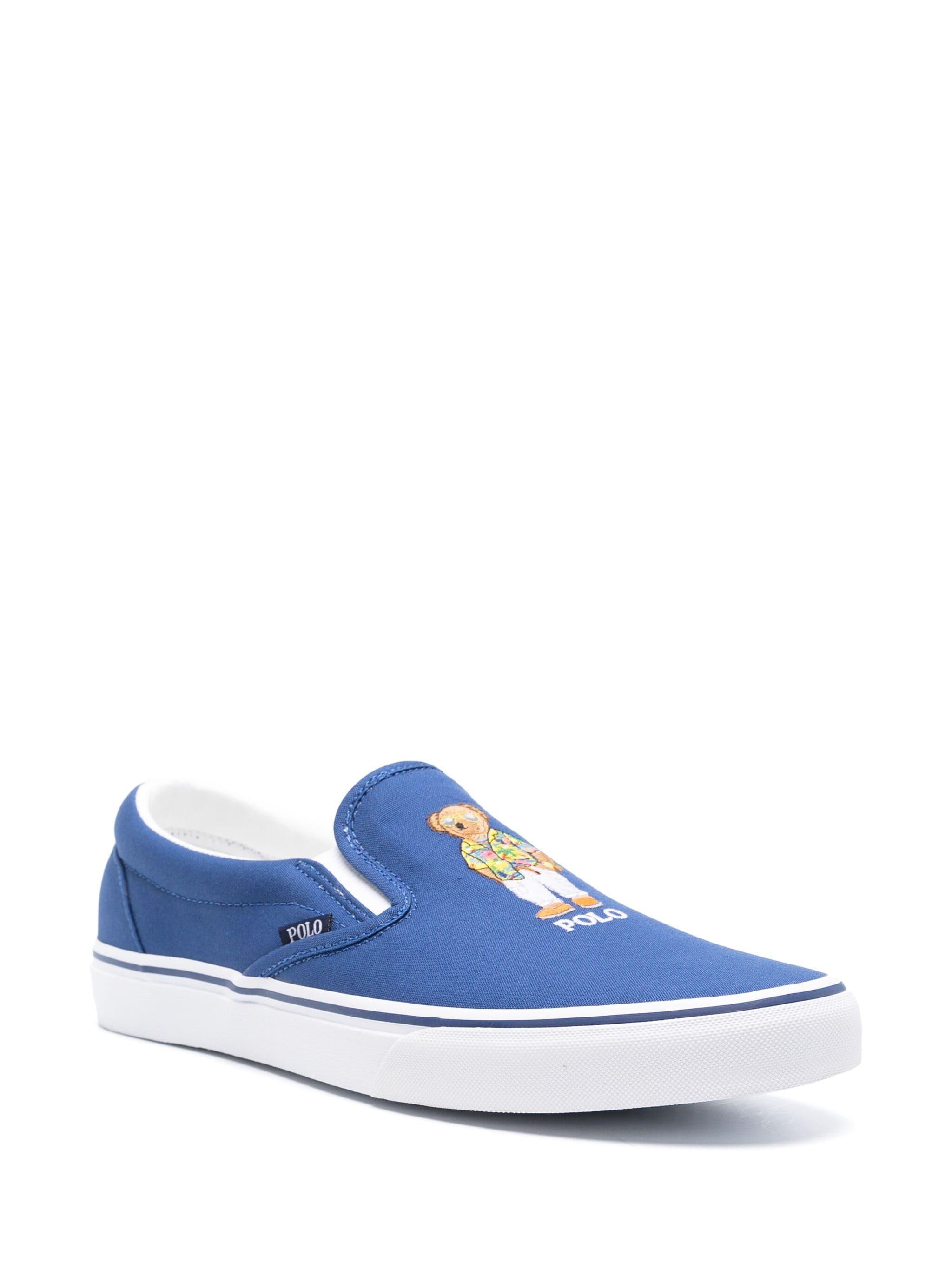 Polo Ralph Lauren Keaton-Slip Red Canvas Polo Bear Sneakers Mens 13 Slip On NEW POLO Ralph Lauren Polo Bear Keaton Slip | Mercari main image 4