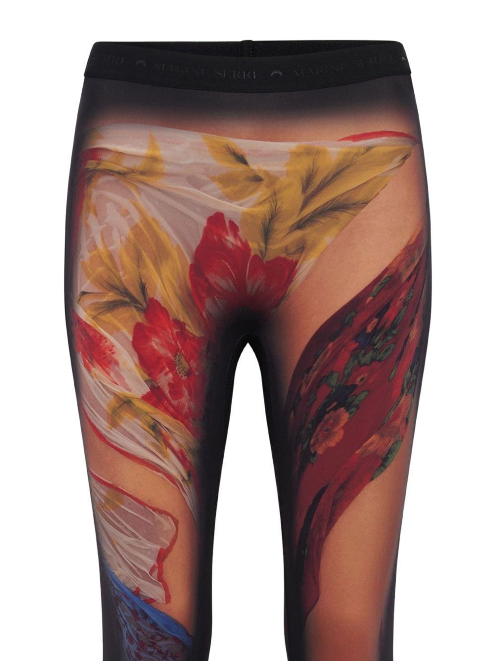 【関税&送料込】Marine Serre Statue Leggings Recycled Draped Statue Jersey Leggings • Marine Serre