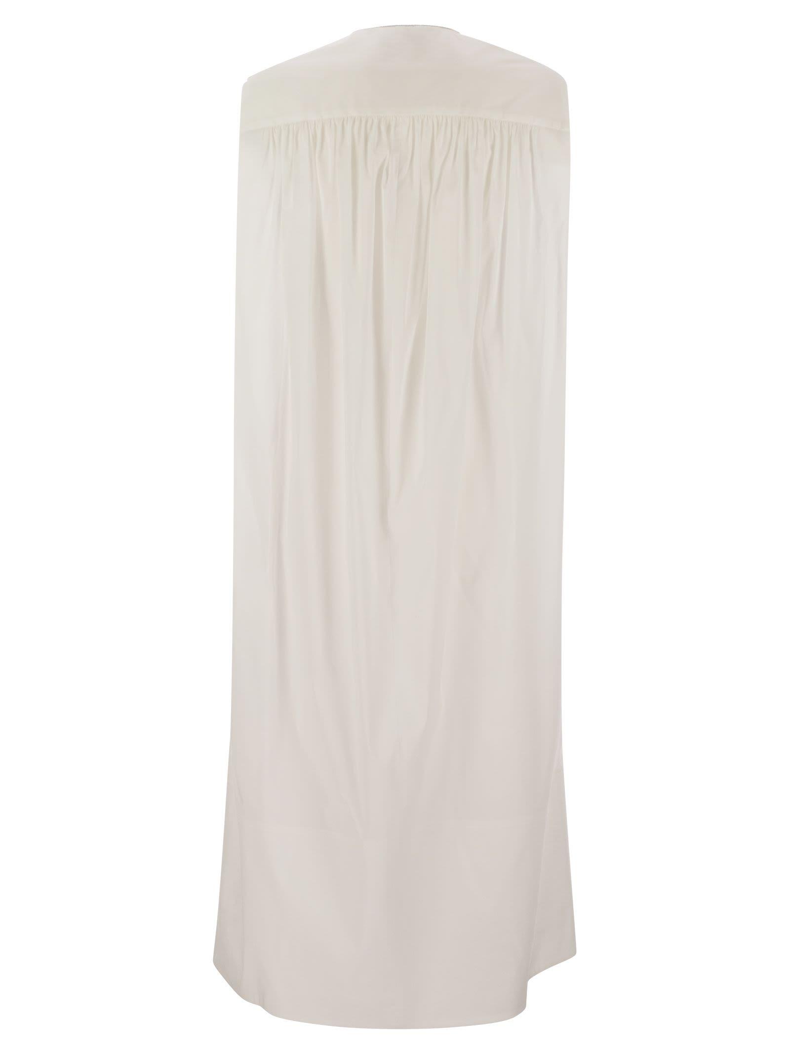 パーティードレス FABIANA FILIPPI Cotton-blend dress with diamond thread Fabiana Filippi Cotton-Blend Dress With Diamond Thread in