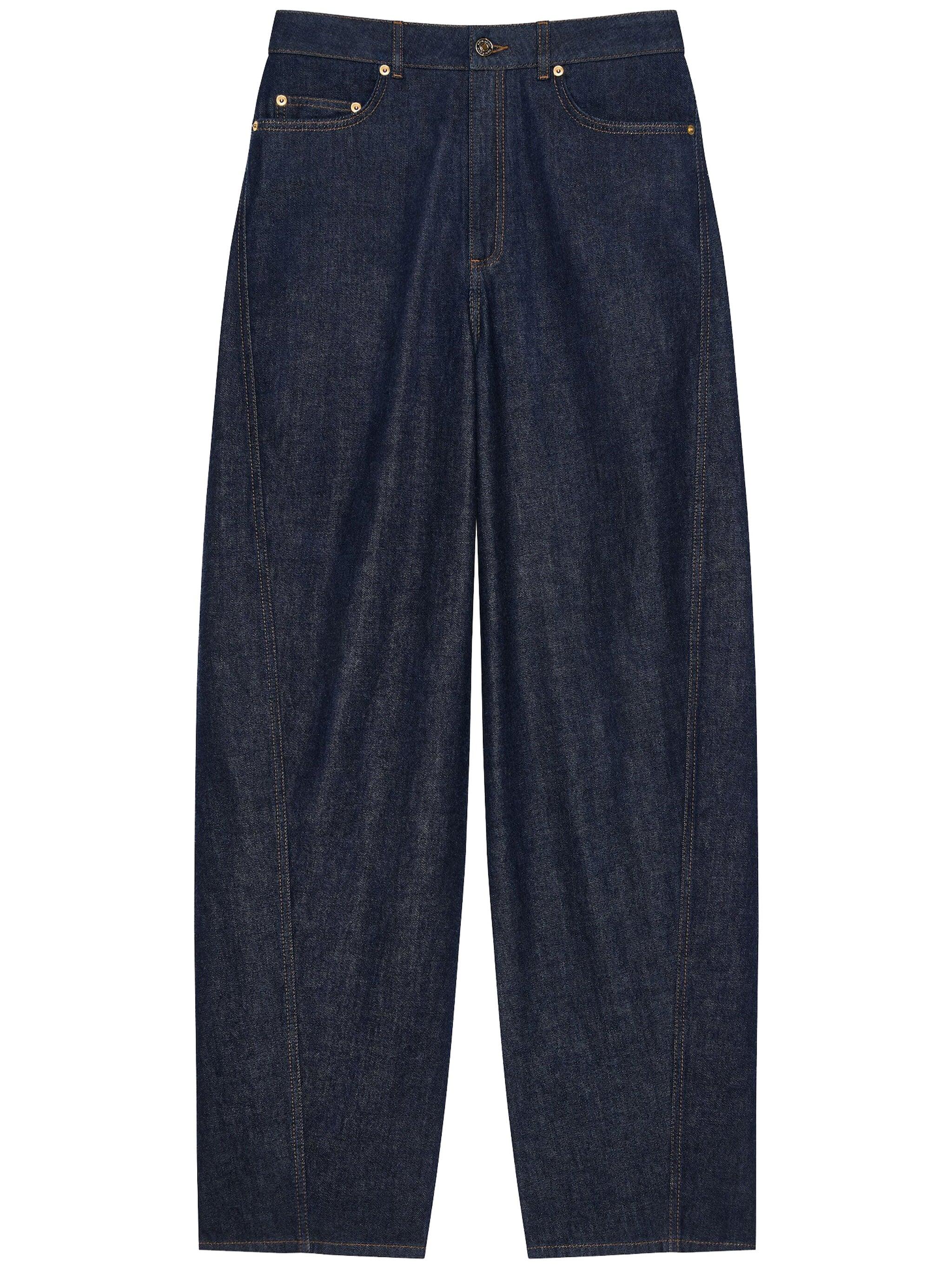 パンツ GIVENCHY Denim Blue Linen Blend Palazzo Pant Givenchy Wide-leg and palazzo pants for Women | Online Sale