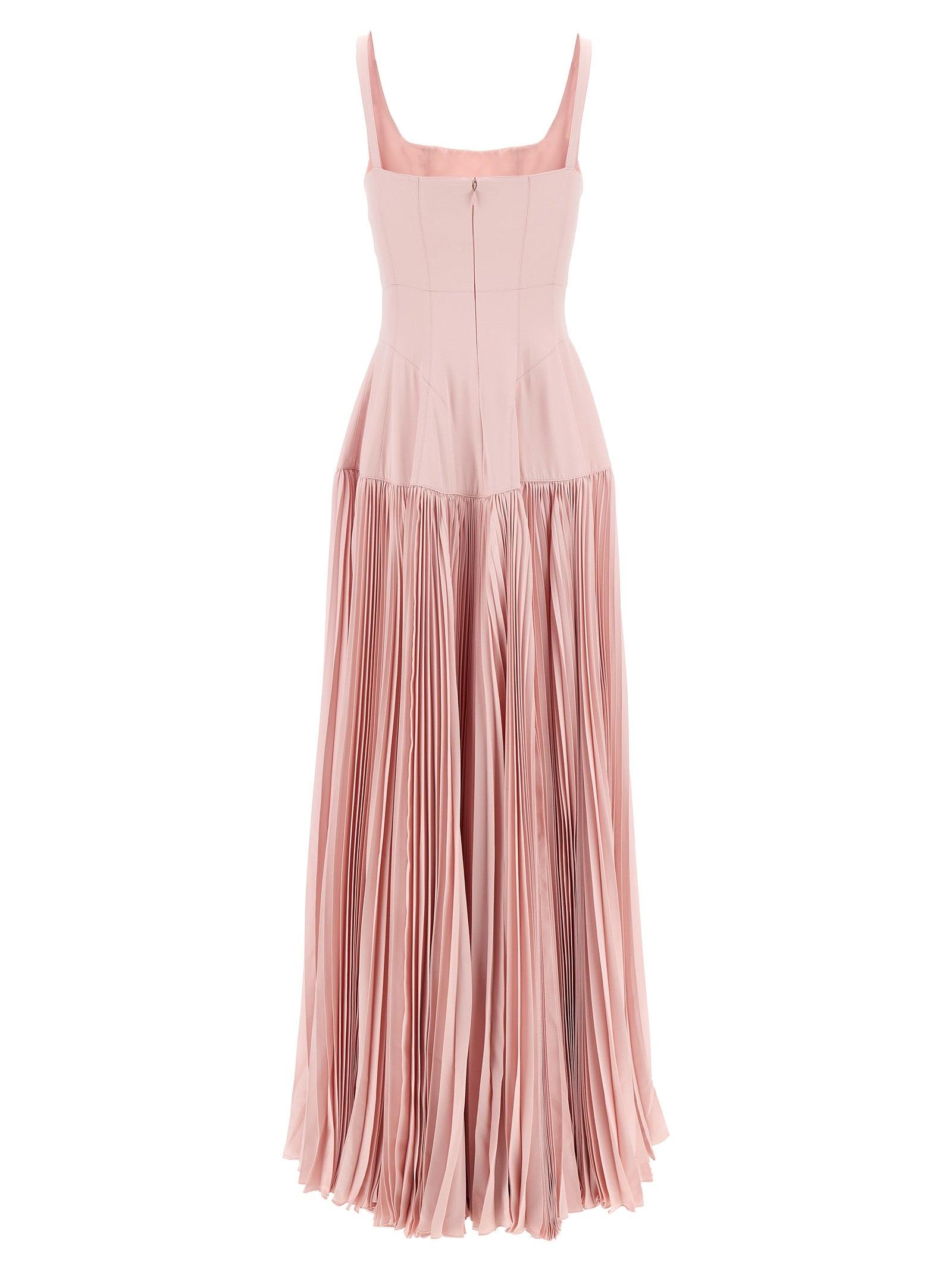 スカート GIOVANNI BEDIN Long pleated dress Pink Giovanni bedin Long Pleated Dress in Pink | Lyst