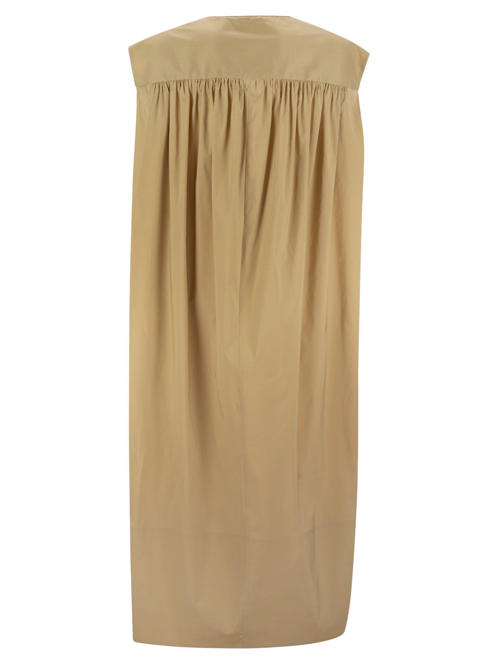 Fabiana Filippi Cotton Blend Dress With Diamond Thread in