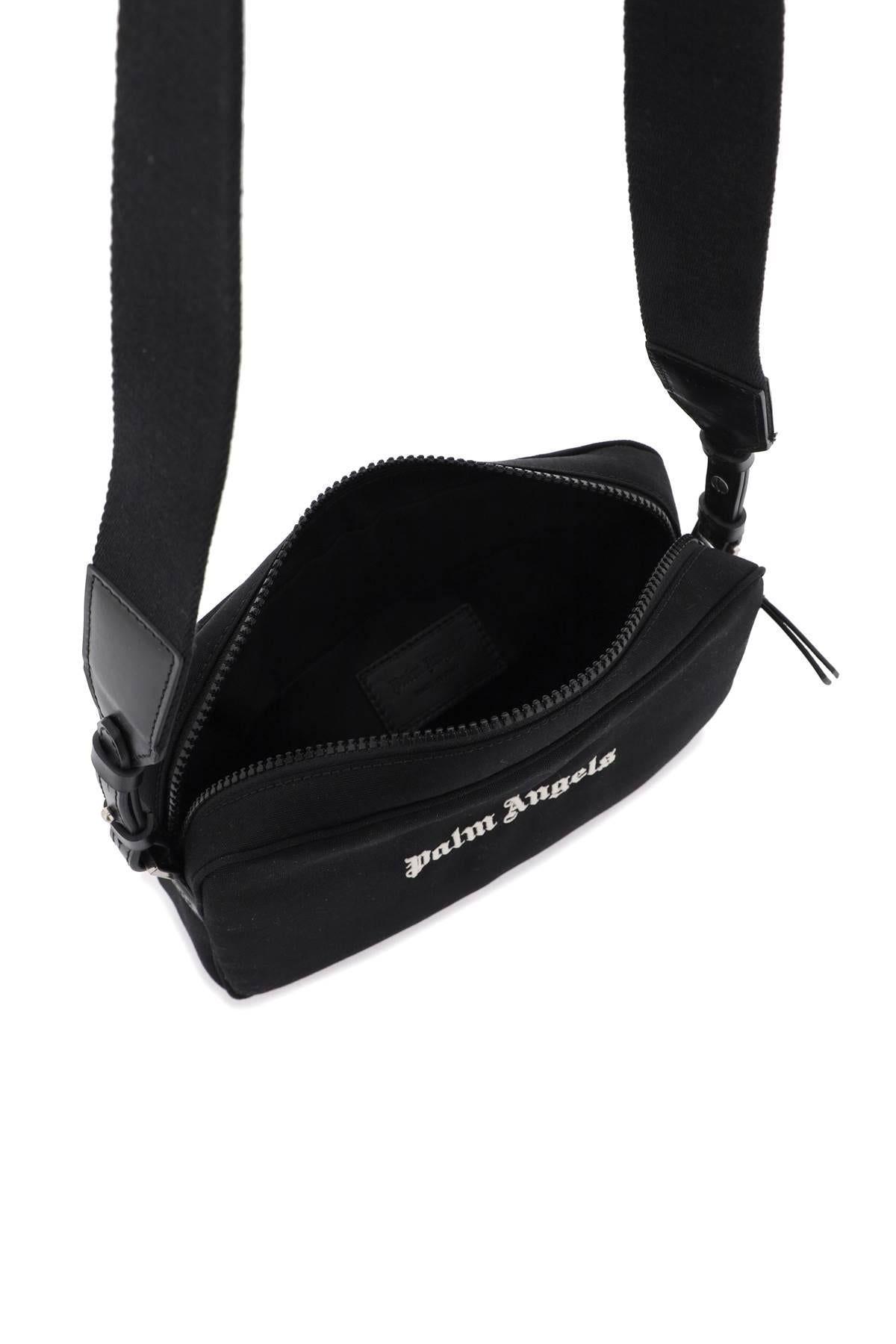 Palm Angels Embroidered Logo Camera Bag With in Black for
