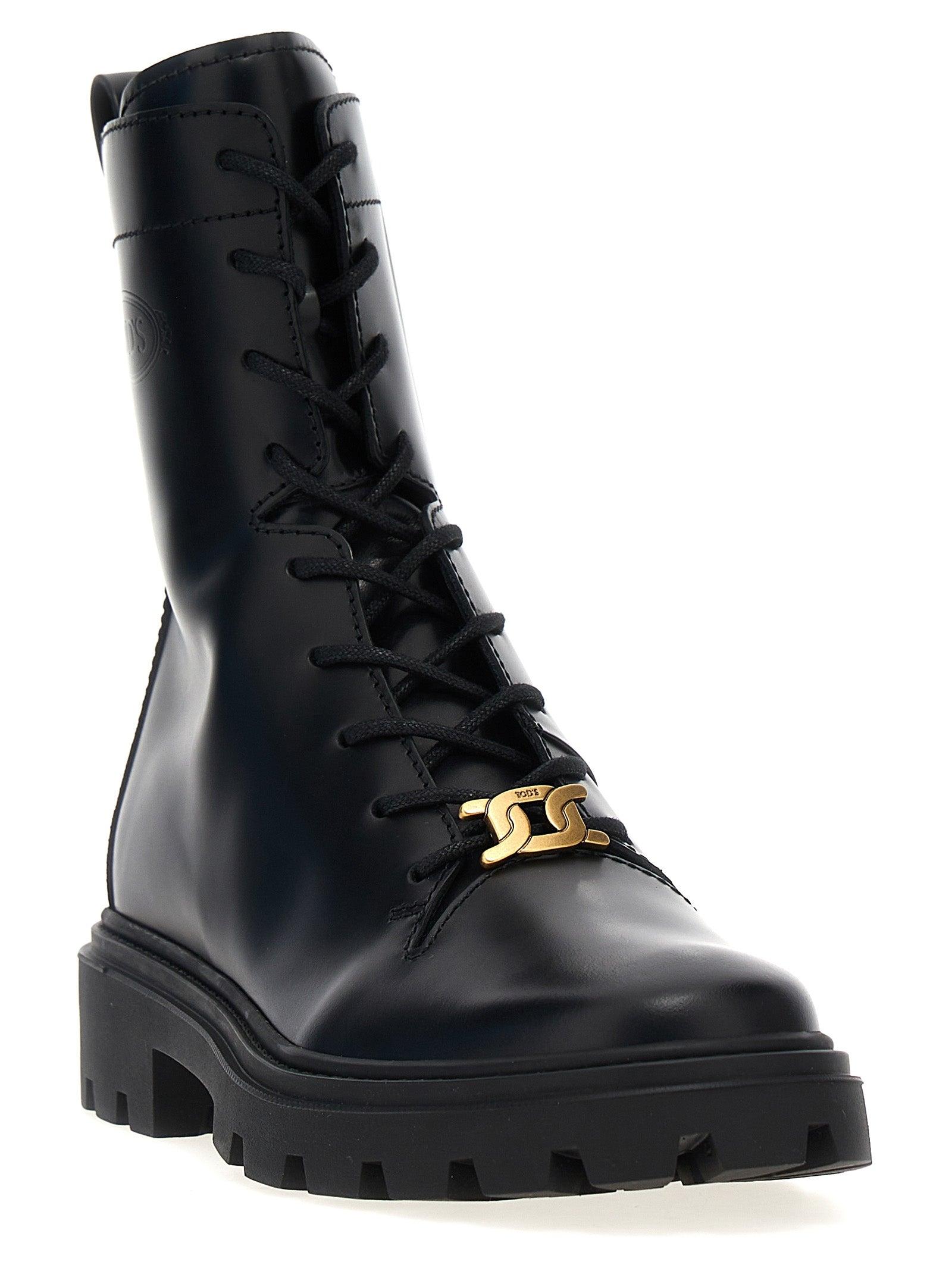 Tod s Chain Ankle Boots in Black Lyst UK