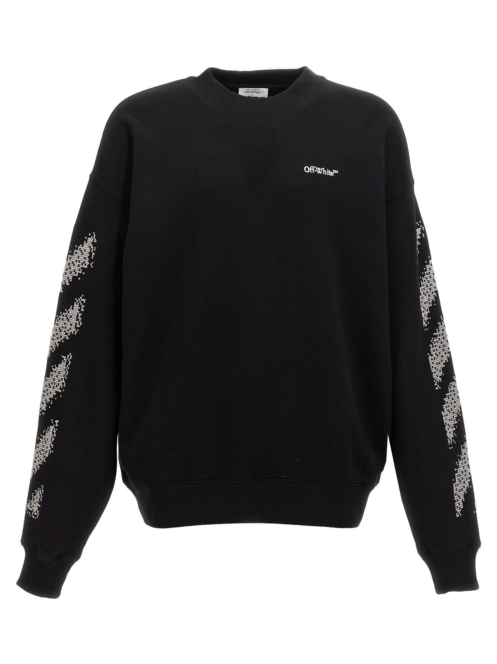 Off White c o Virgil Abloh Off Pixel Diag Skate Sweatshirt in Black for Men Lyst