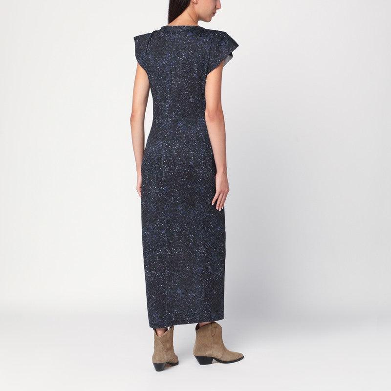 ワンピース Isabel Marant Mid-Length Dress With Midnight Blue Print Blue Isabel Marant Dresses for Women | Lyst