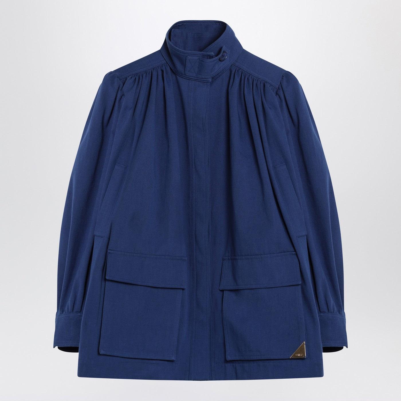 Chloé Cotton Canvas Jacket in Blue | Lyst