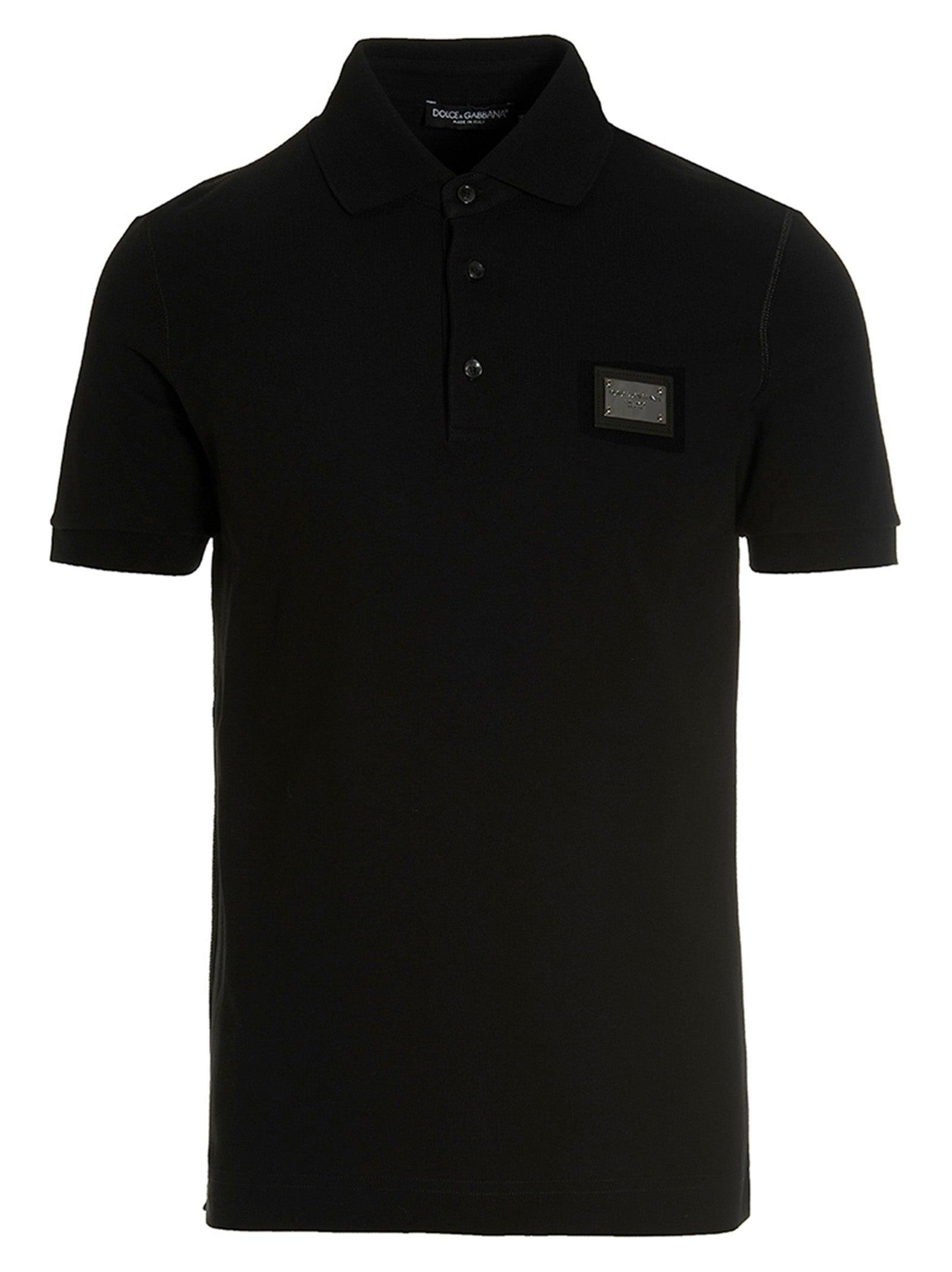 Dolce Gabbana Polo Dg Essential in Black for Men Lyst