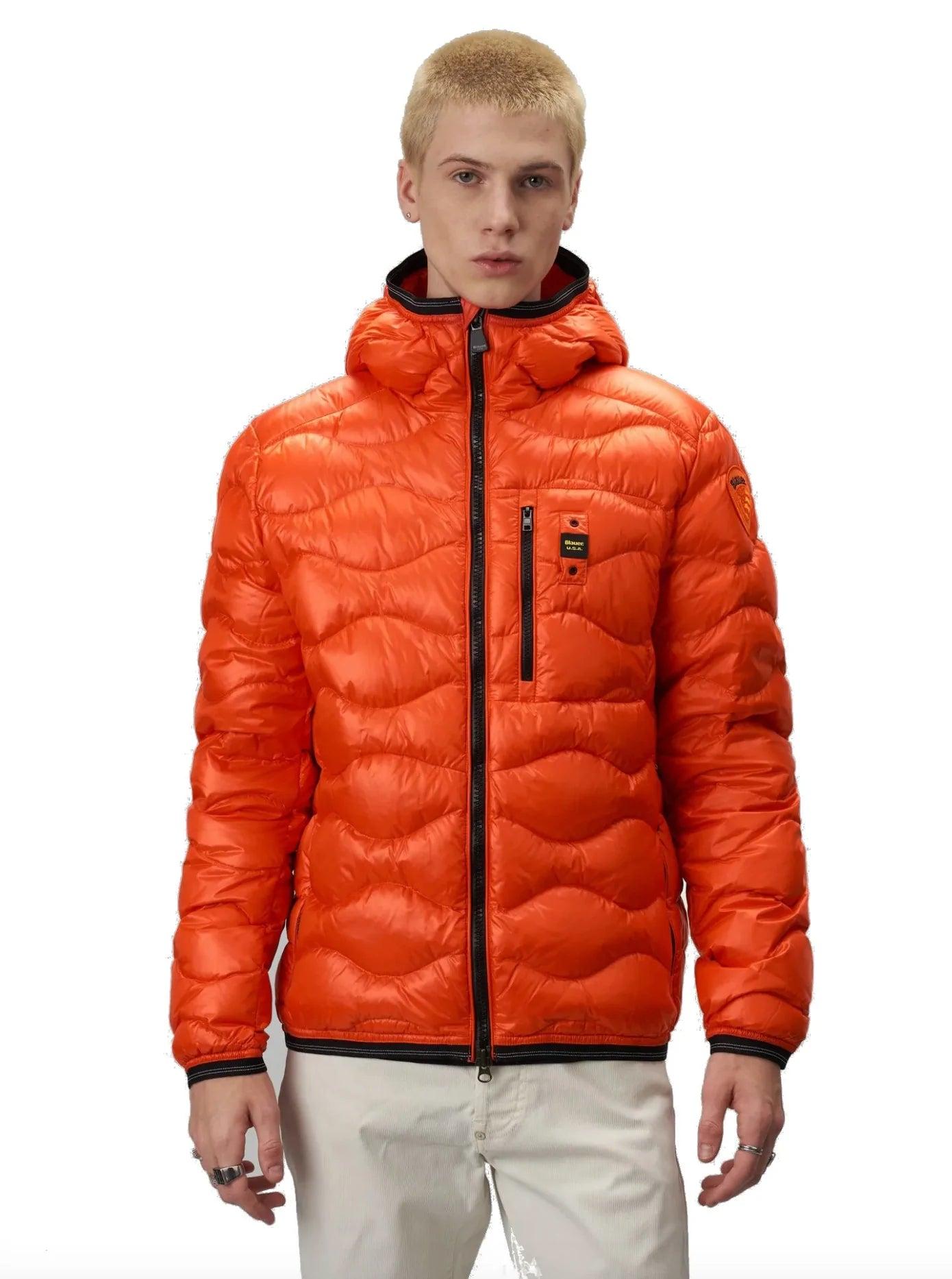 Blauer Nylon Jacket in Orange for Men | Lyst