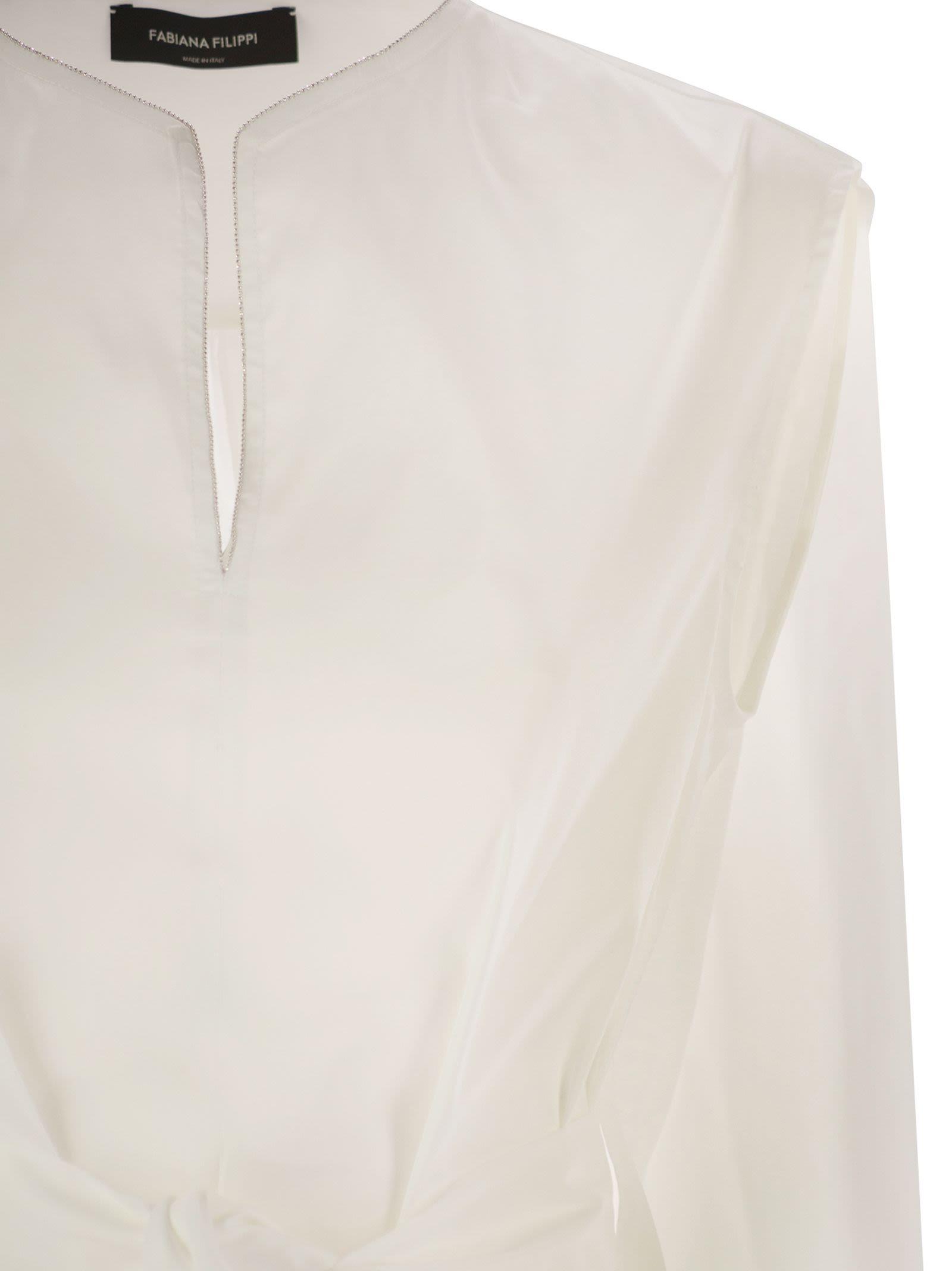 パーティードレス FABIANA FILIPPI Cotton-blend dress with diamond thread Fabiana Filippi Cotton-Blend Dress With Diamond Thread in