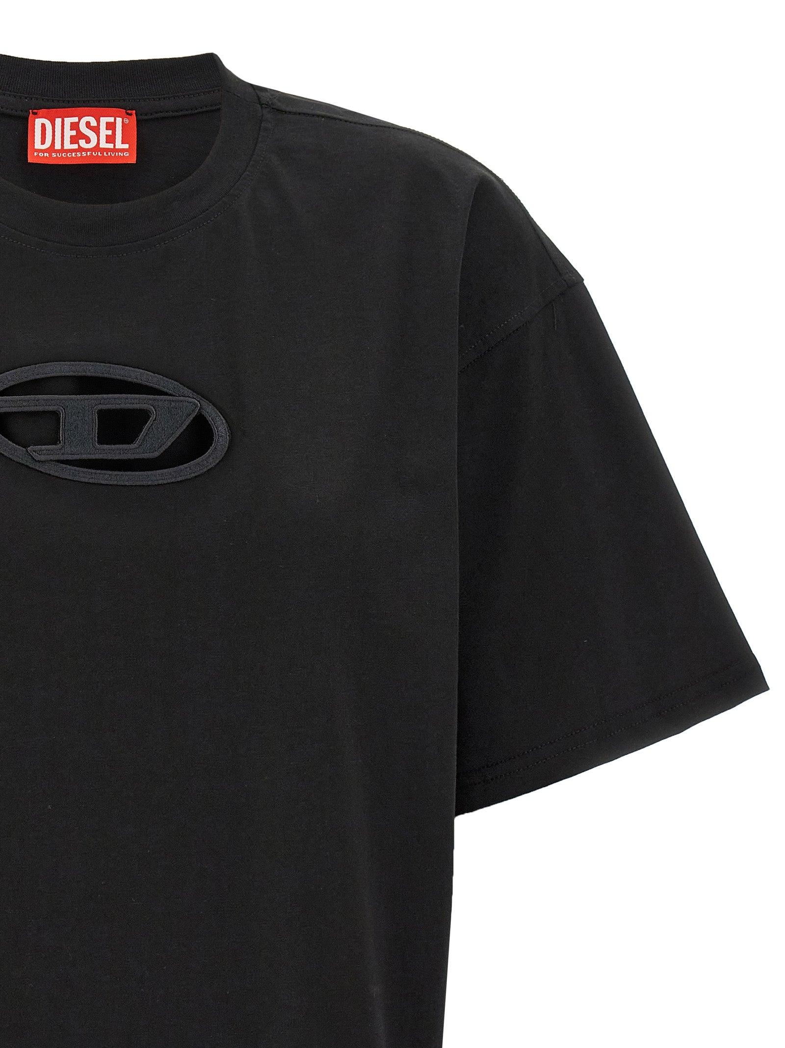 DIESELオーバルD T-buxtクロップドT-shirt黒xs新品タグ付 DIESEL T-Buxt Crop T-Shirt in Black | Lyst
