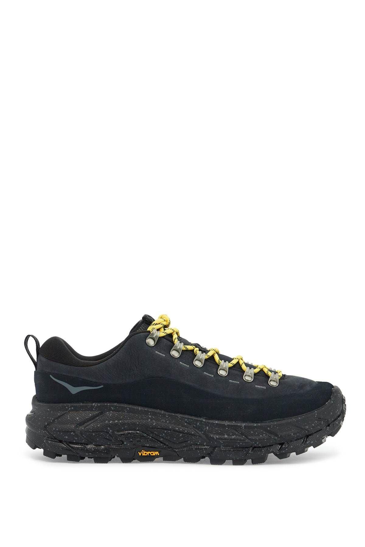 Hoka One One Nubuck Leather Hiking Sneakers in Black Lyst