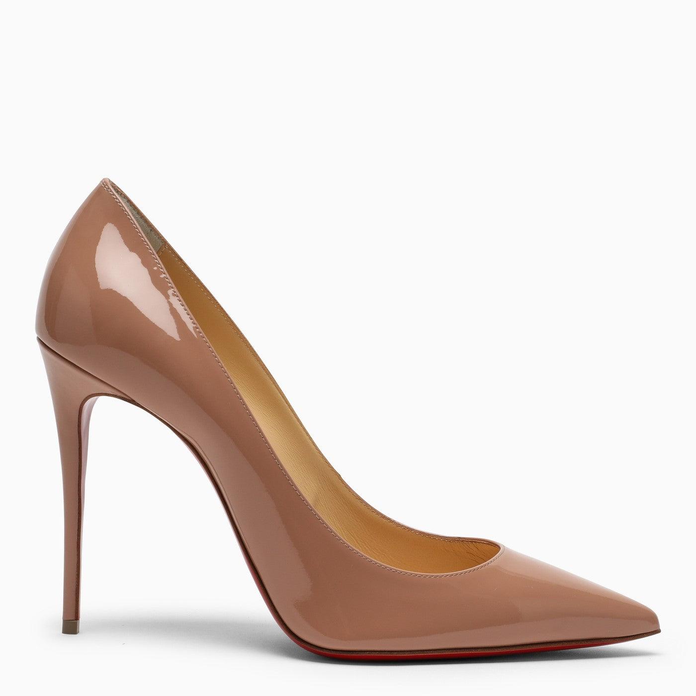Christian Louboutin Nude Patent Leather Stiletto Pumps For in Brown Lyst UK