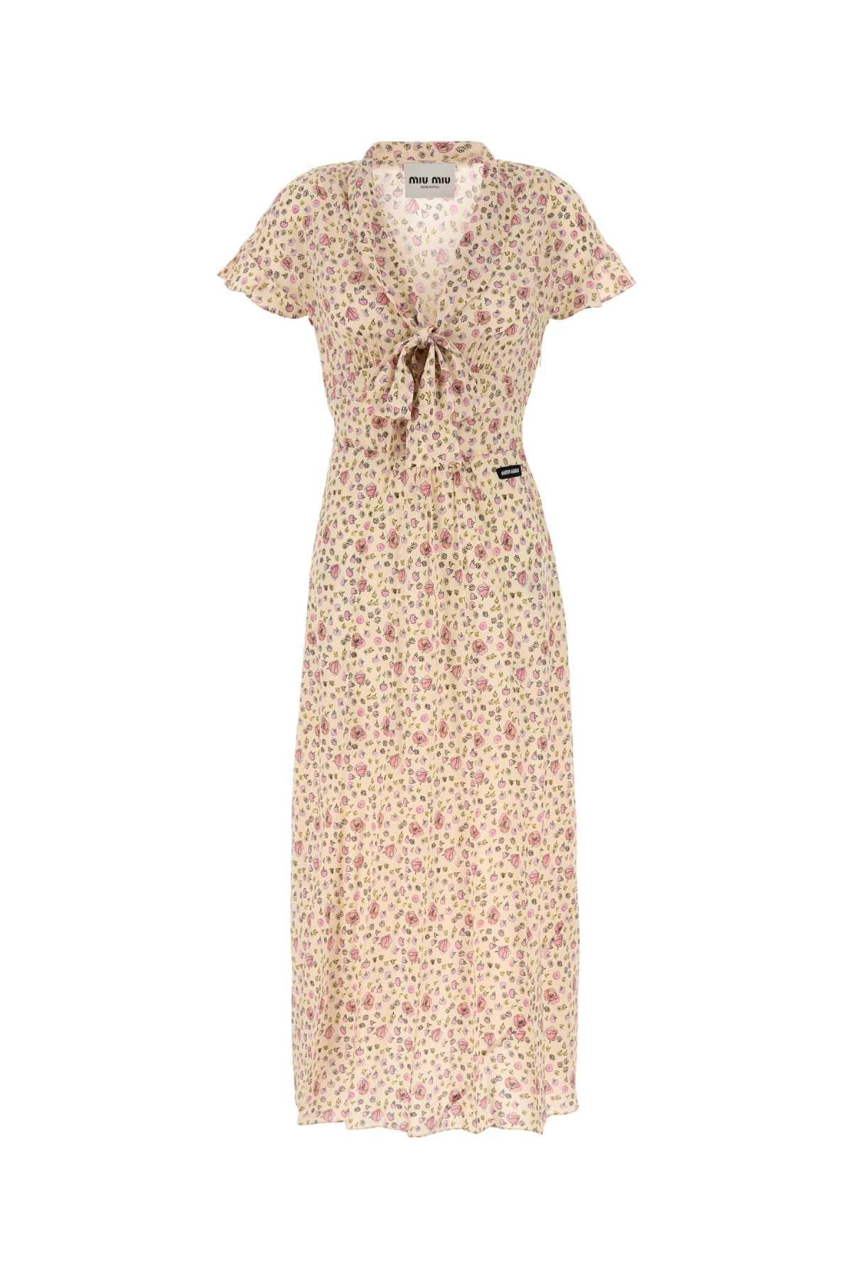 ワンピース MiuMiu Mohair canvas dress Miu Miu Mohair Canvas Dress in Natural | Lyst