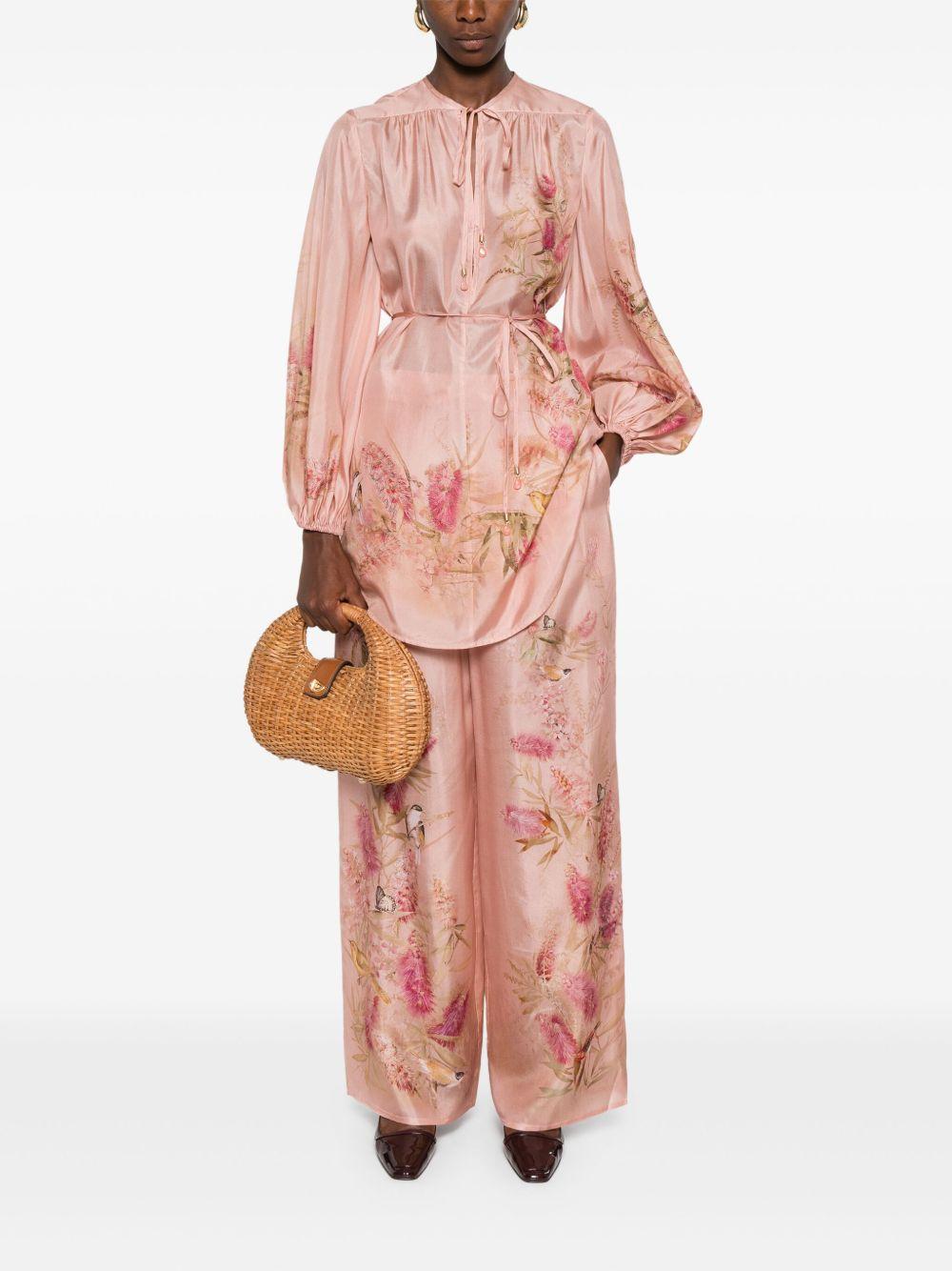 パンツ ZIMMERMANN CASCADIAN PRINTED SILK TROUSERS Zimmermann Cascadian Relaxed Silk Pants | Neiman Marcus